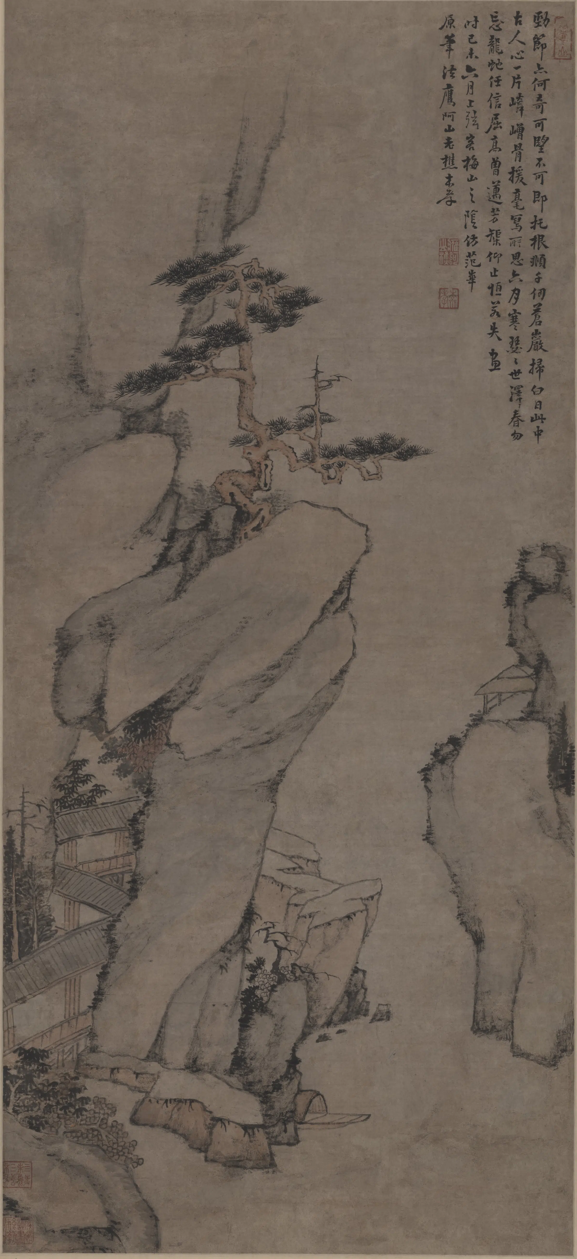 清代【戴本孝】《白龙潭图》 第1张