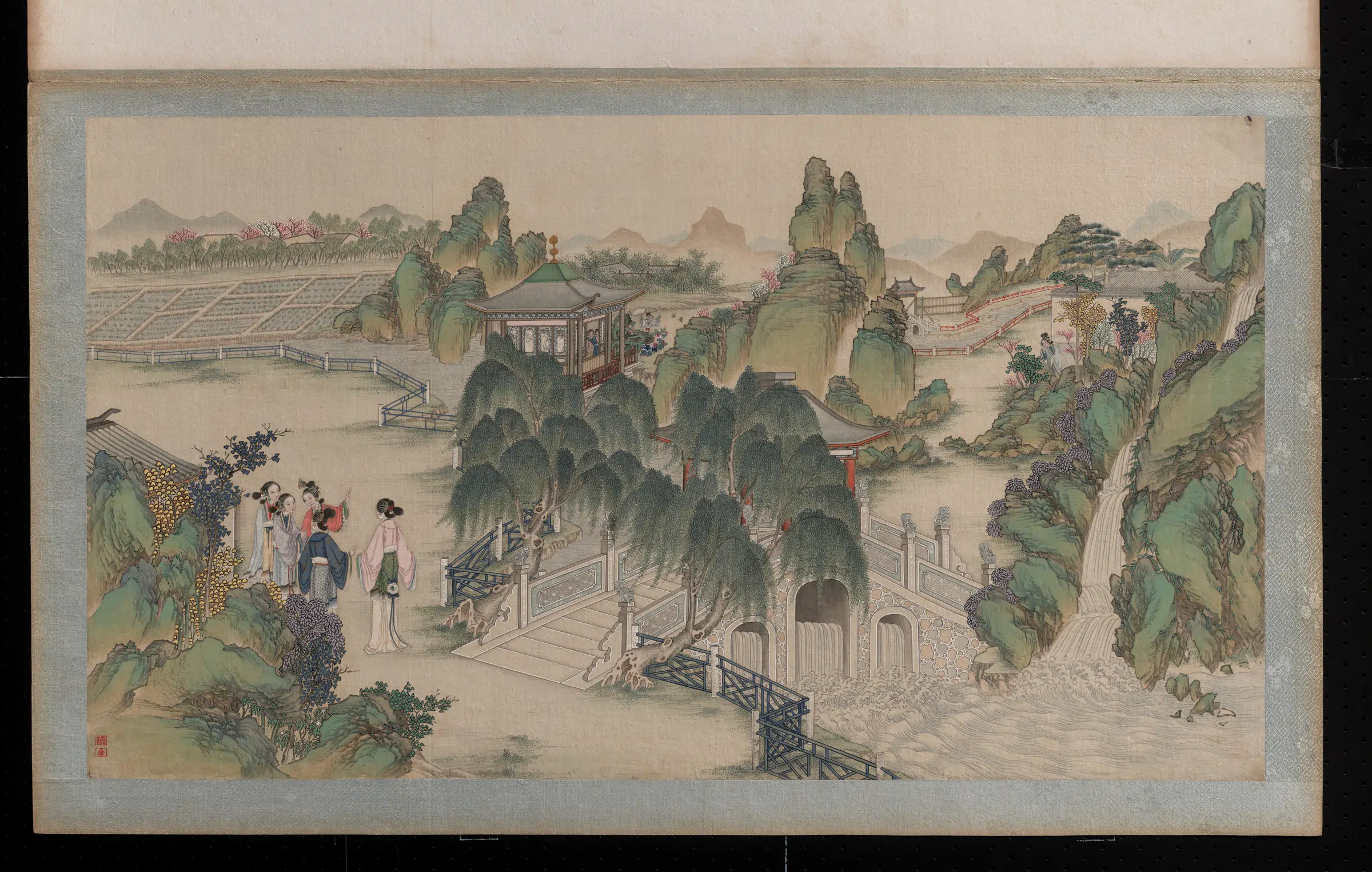 【孙温】《红楼梦画册第一版-滴翠亭宝钗戏彩蝶》 第1张 【孙温】《红楼梦画册第一版-滴翠亭宝钗戏彩蝶》 第1张