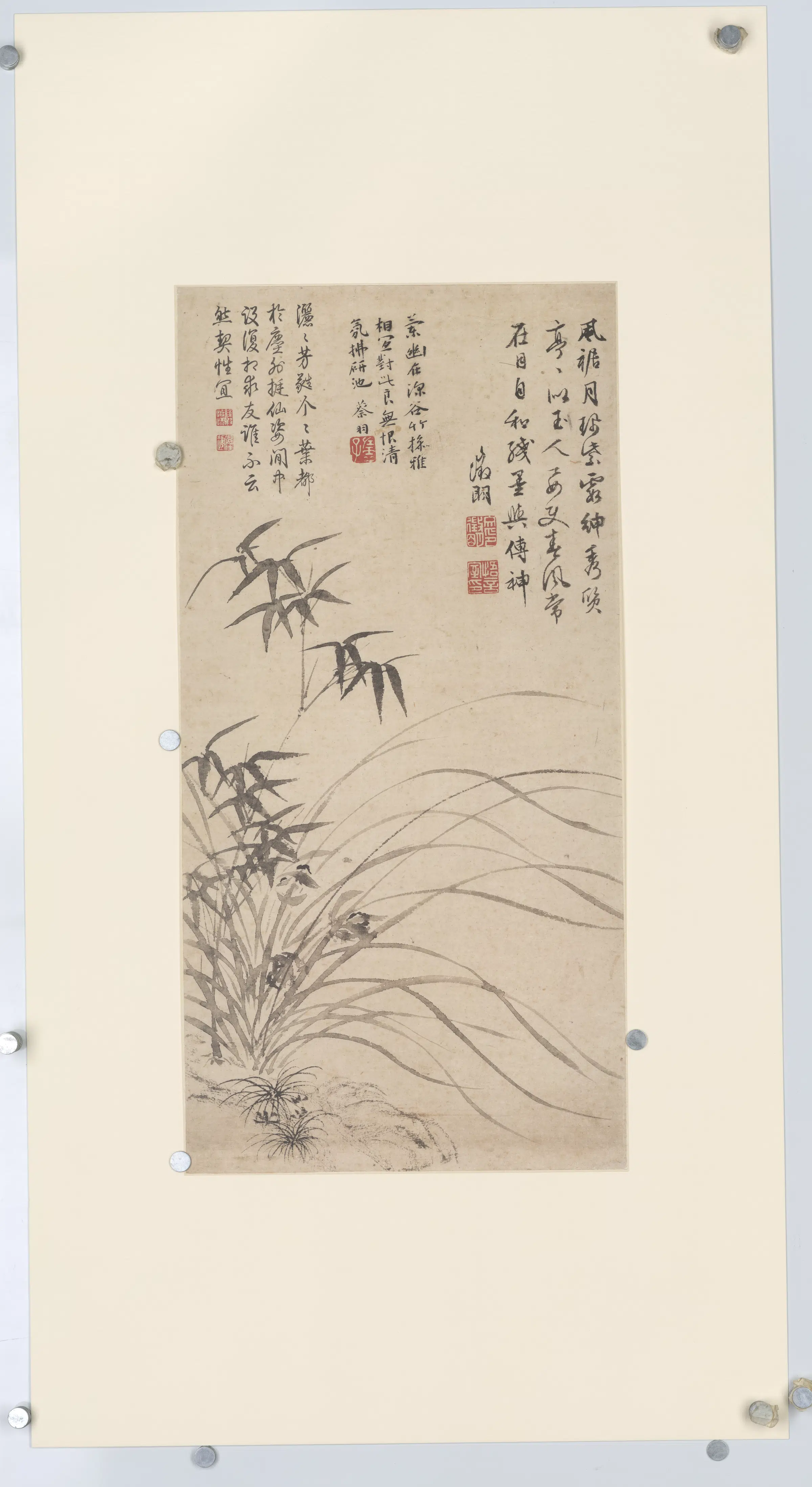 明朝【文征明】《兰竹图》