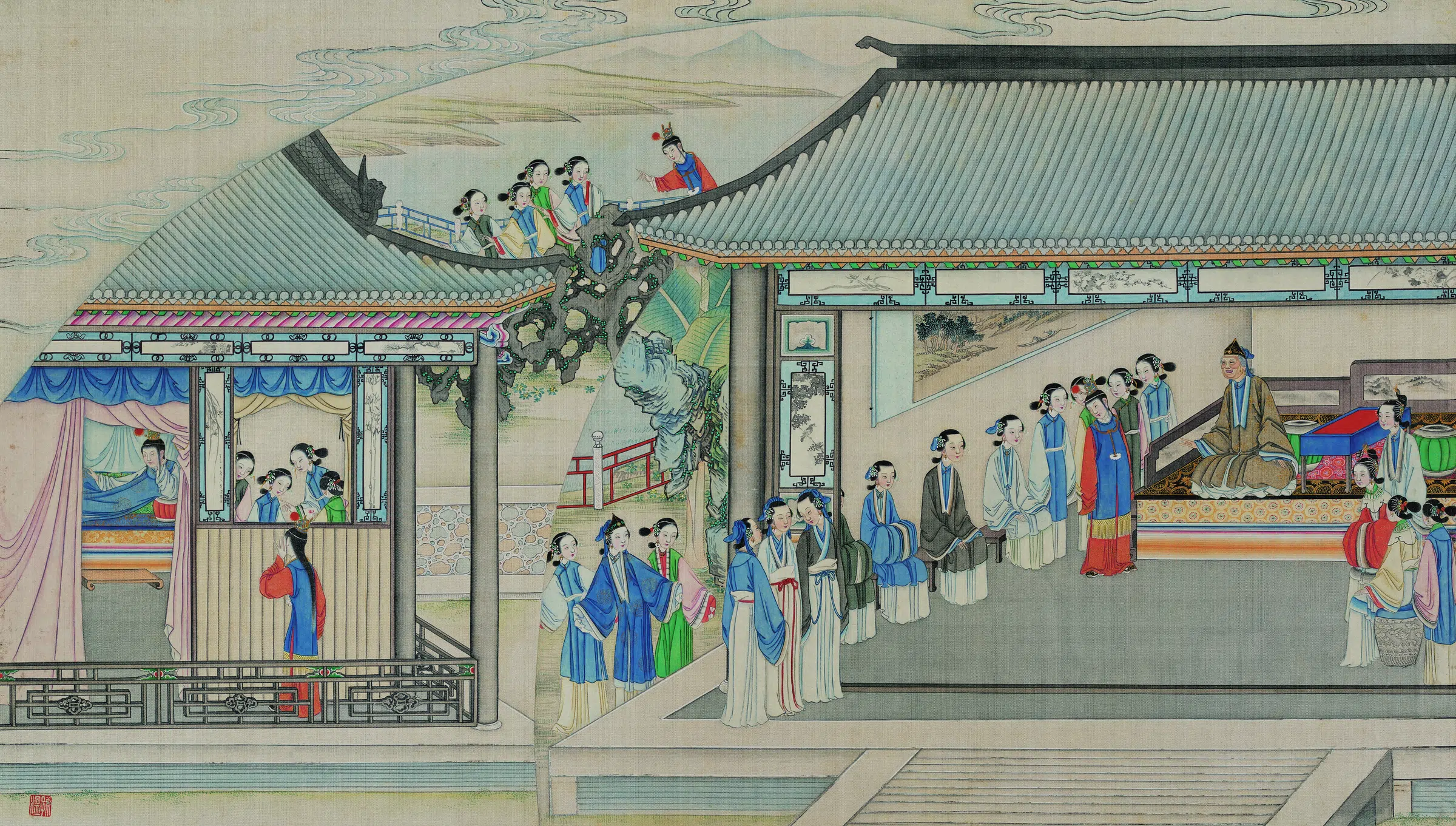 【孙温】《红楼梦图册第二版高清-57甄府进京探亲请安》 第1张 【孙温】《红楼梦图册第二版高清-57甄府进京探亲请安》 第1张