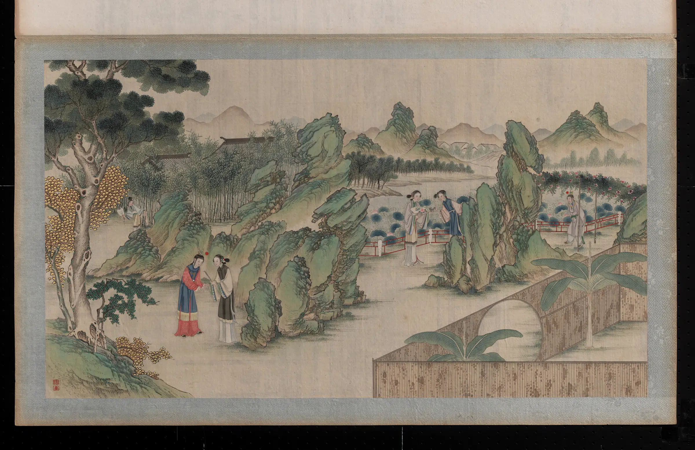 【孙温】《红楼梦画册第一版-史湘云翠楼谈阴阳》 第1张