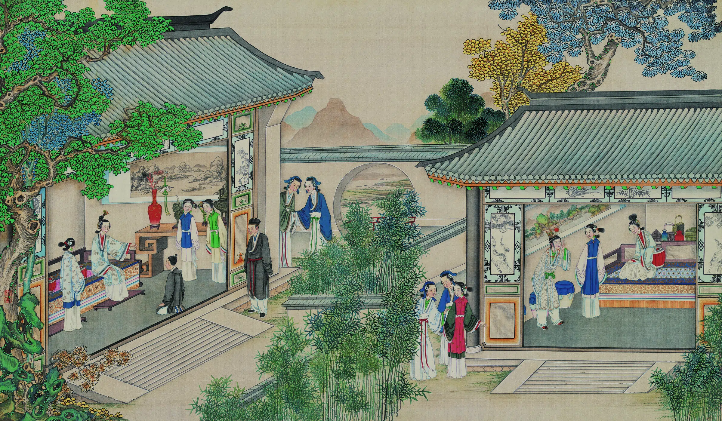 【孙温】《红楼梦图册第二版高清-66-67闻秘事凤姐讯家童》 第1张