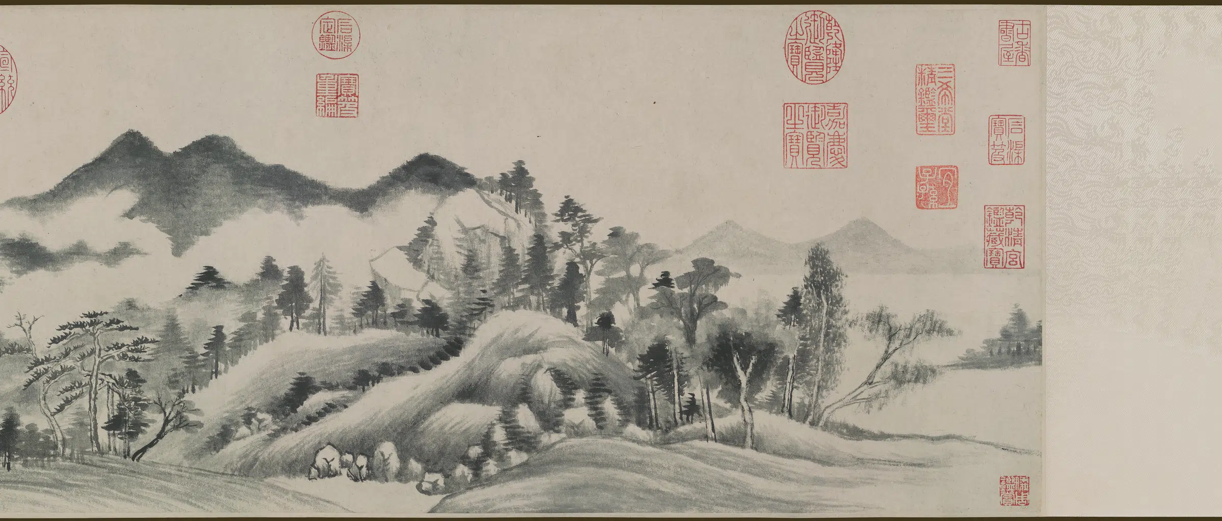 明朝【董其昌】《潇湘白云图(全卷)纸本》 第4张 明朝【董其昌】《潇湘白云图(全卷)纸本》 第4张