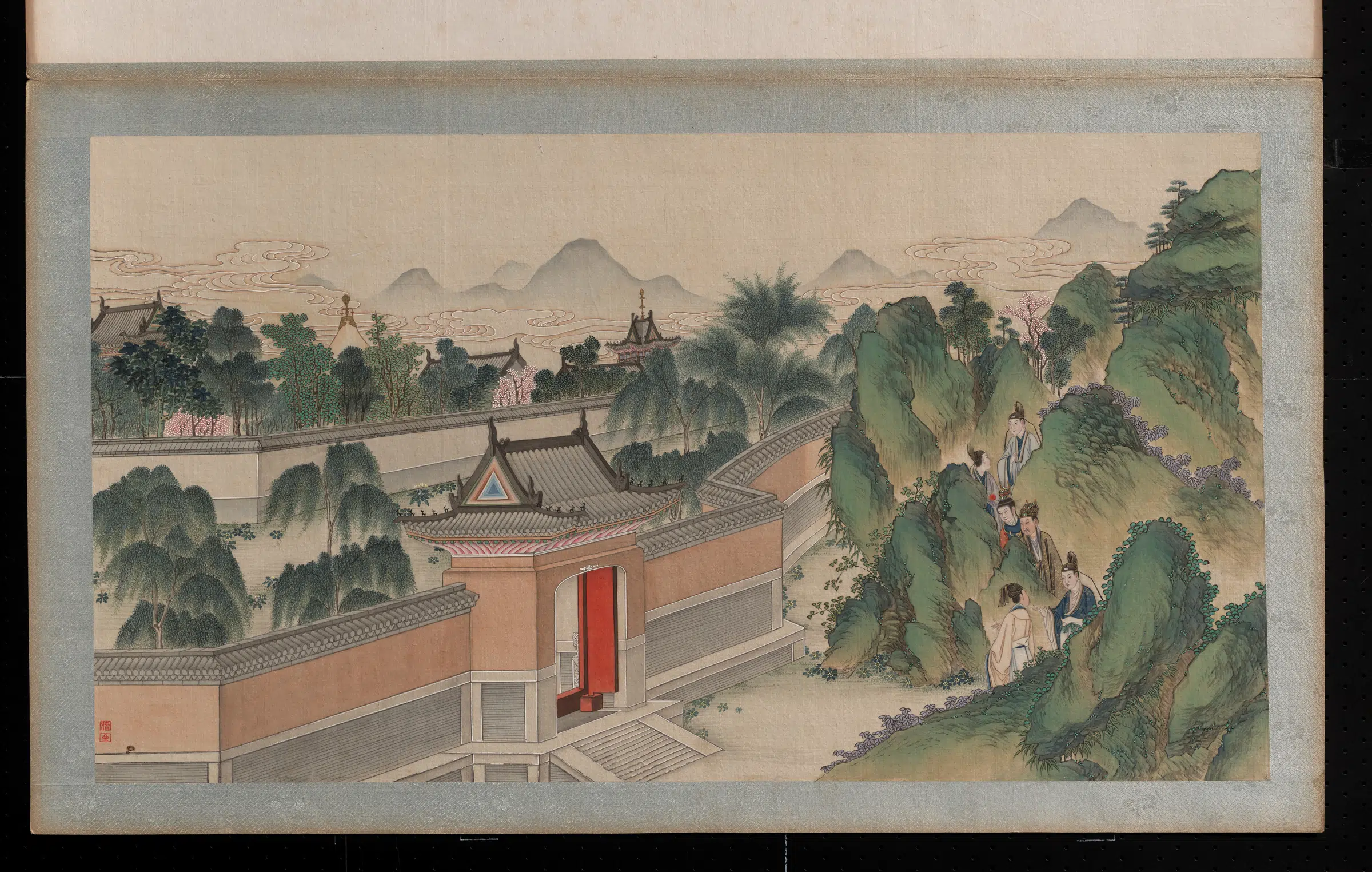 【孙温】《红楼梦画册第一版-贾政游大观圆景三》 第1张