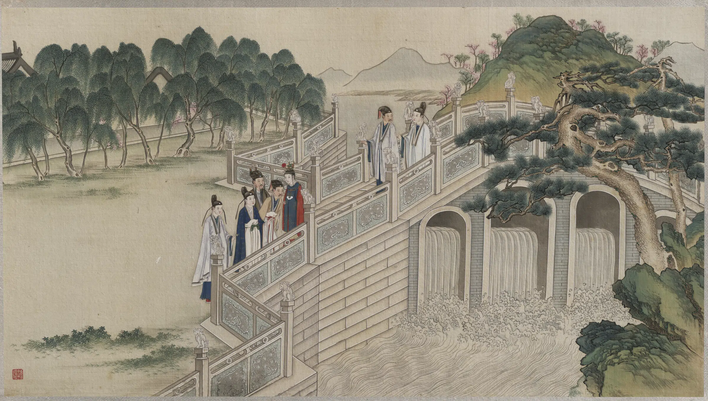 【孙温】《红楼梦画册第一版-皇恩重元妃省父母天伦乐宝玉呈才藻》 第1张