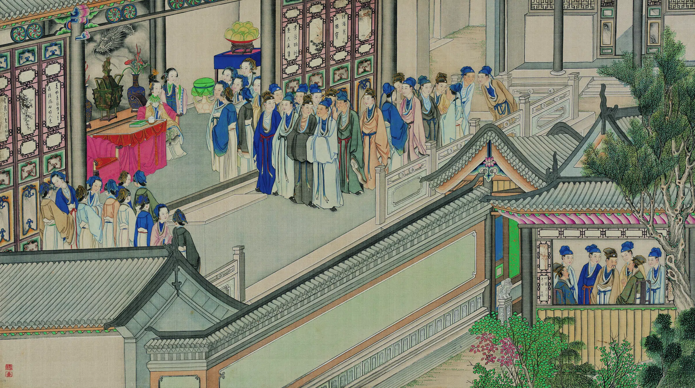 【孙温】《红楼梦图册第二版高清-13-14王熙凤协理宁国府》 第1张