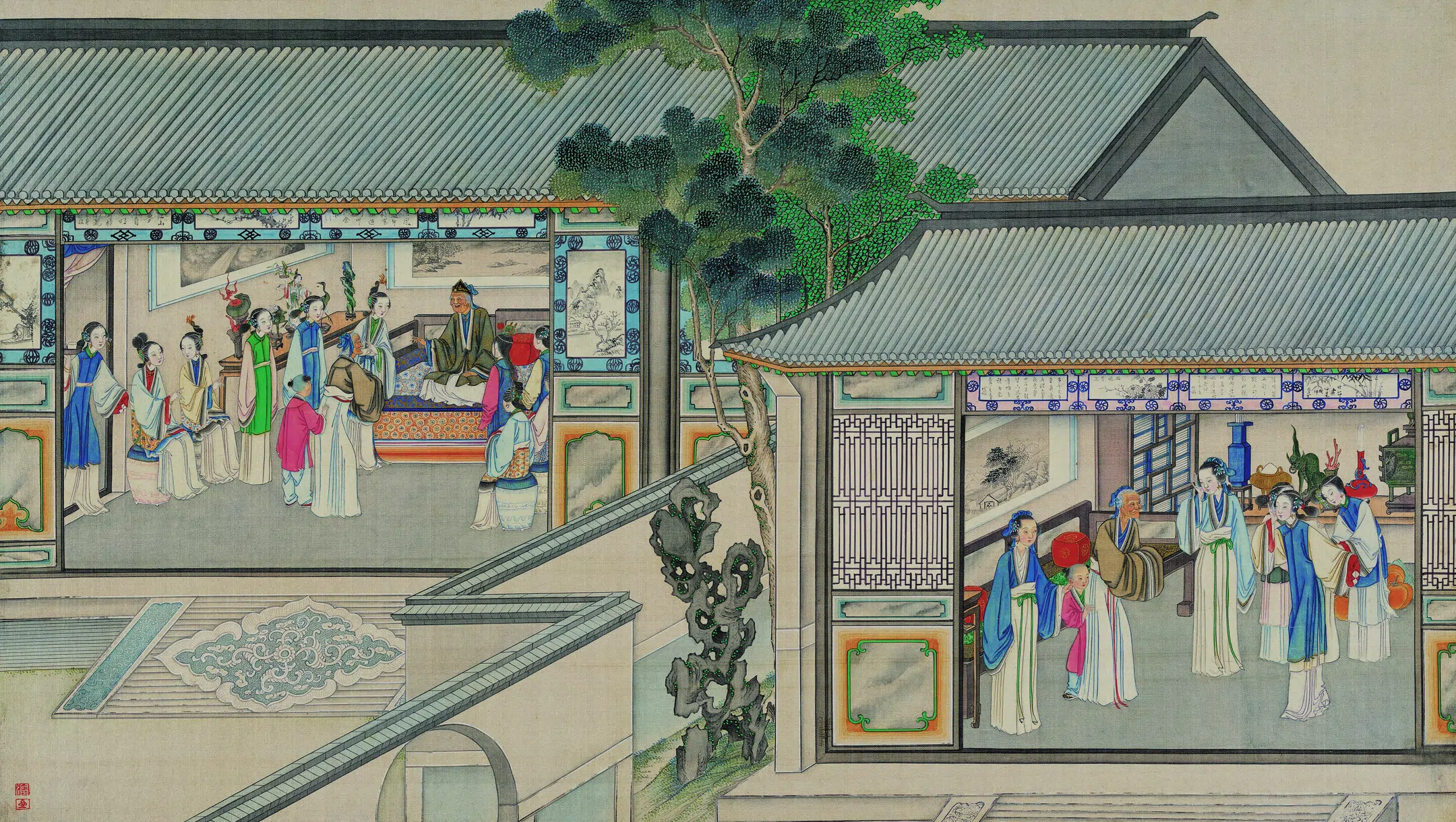【孙温】《红楼梦图册第二版高清-38-39刘姥姥是信口开河》 第1张 【孙温】《红楼梦图册第二版高清-38-39刘姥姥是信口开河》 第1张