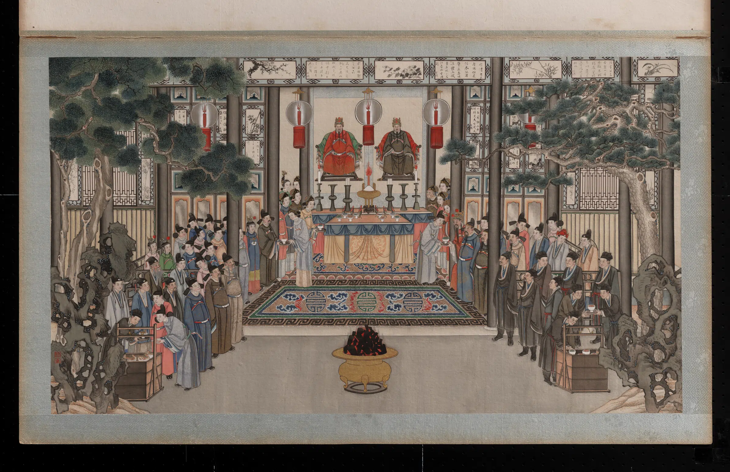 【孙温】《红楼梦画册第一版-宝国府除夕祭宗》