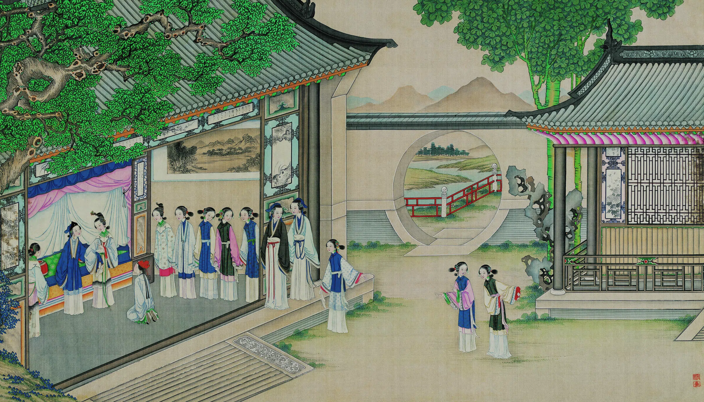 【孙温】《红楼梦图册第二版高清-68酸凤姐大闹宁国府》 第1张