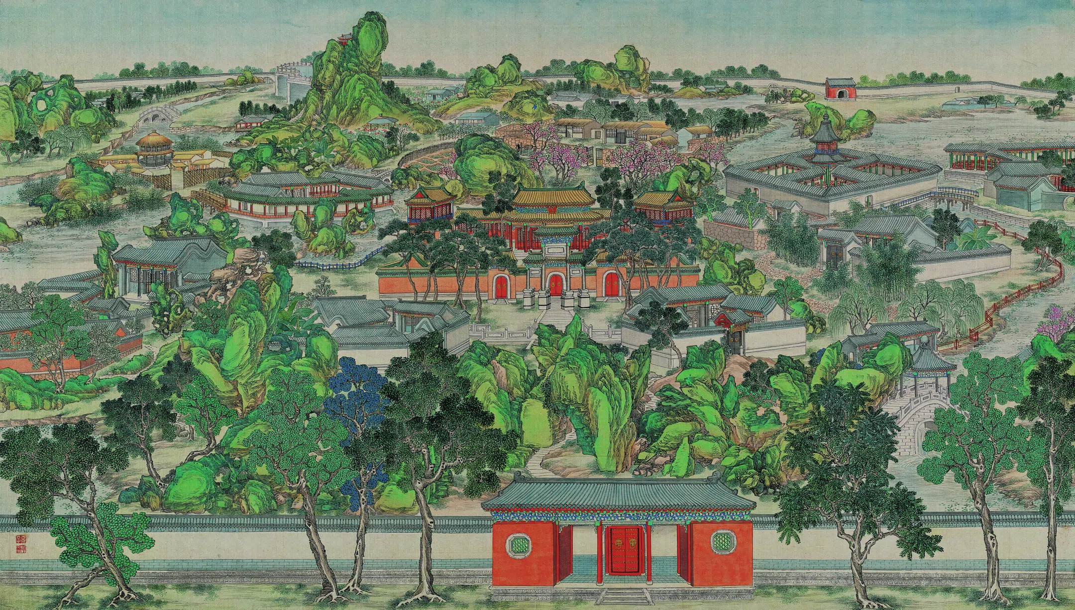 【孙温】《红楼梦图册第二版高清-01石头记大观园全景》 第1张