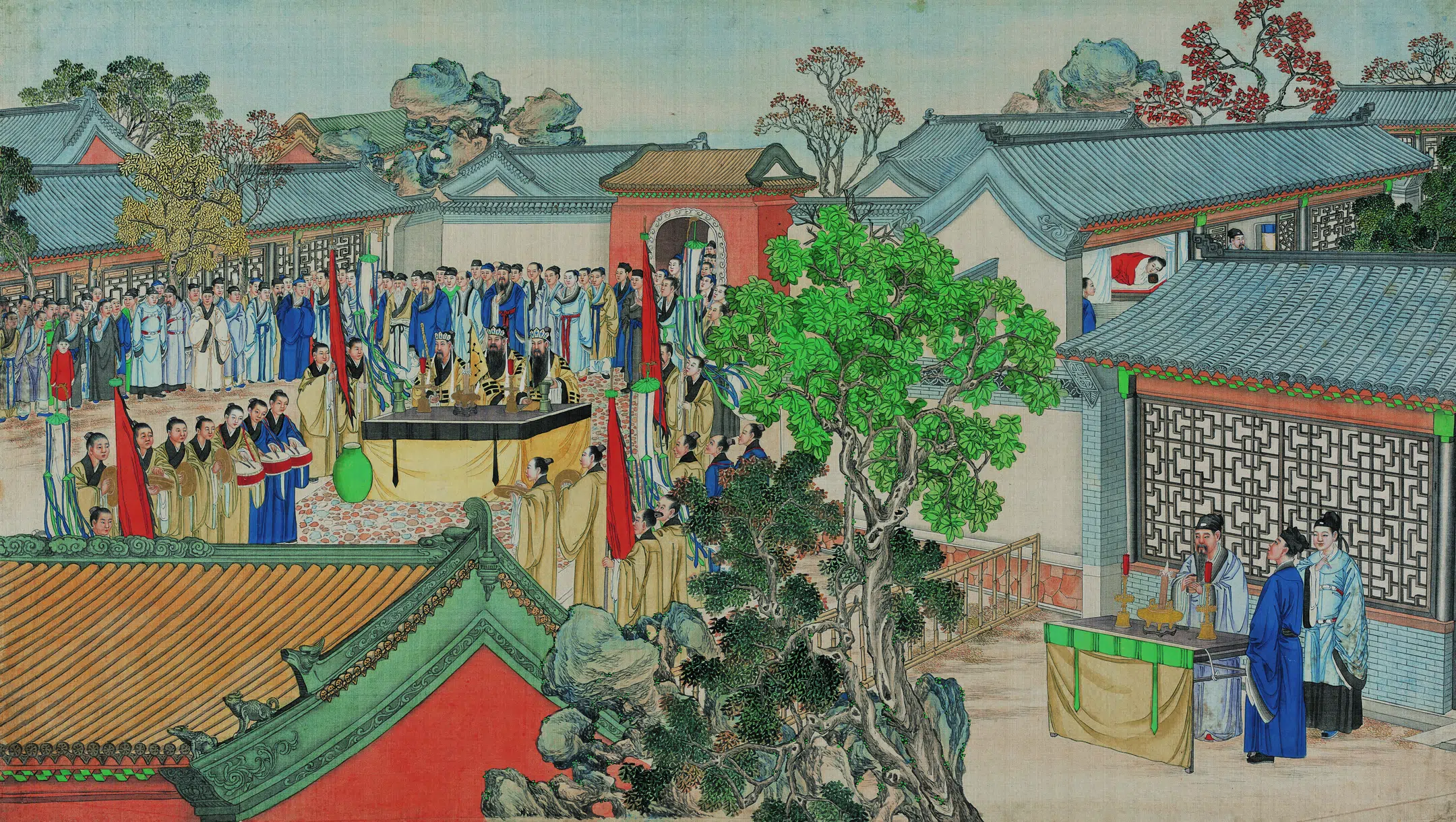 【孙温】《红楼梦图册第二版高清-102-103宁国府骨肉病灾侵》 第1张