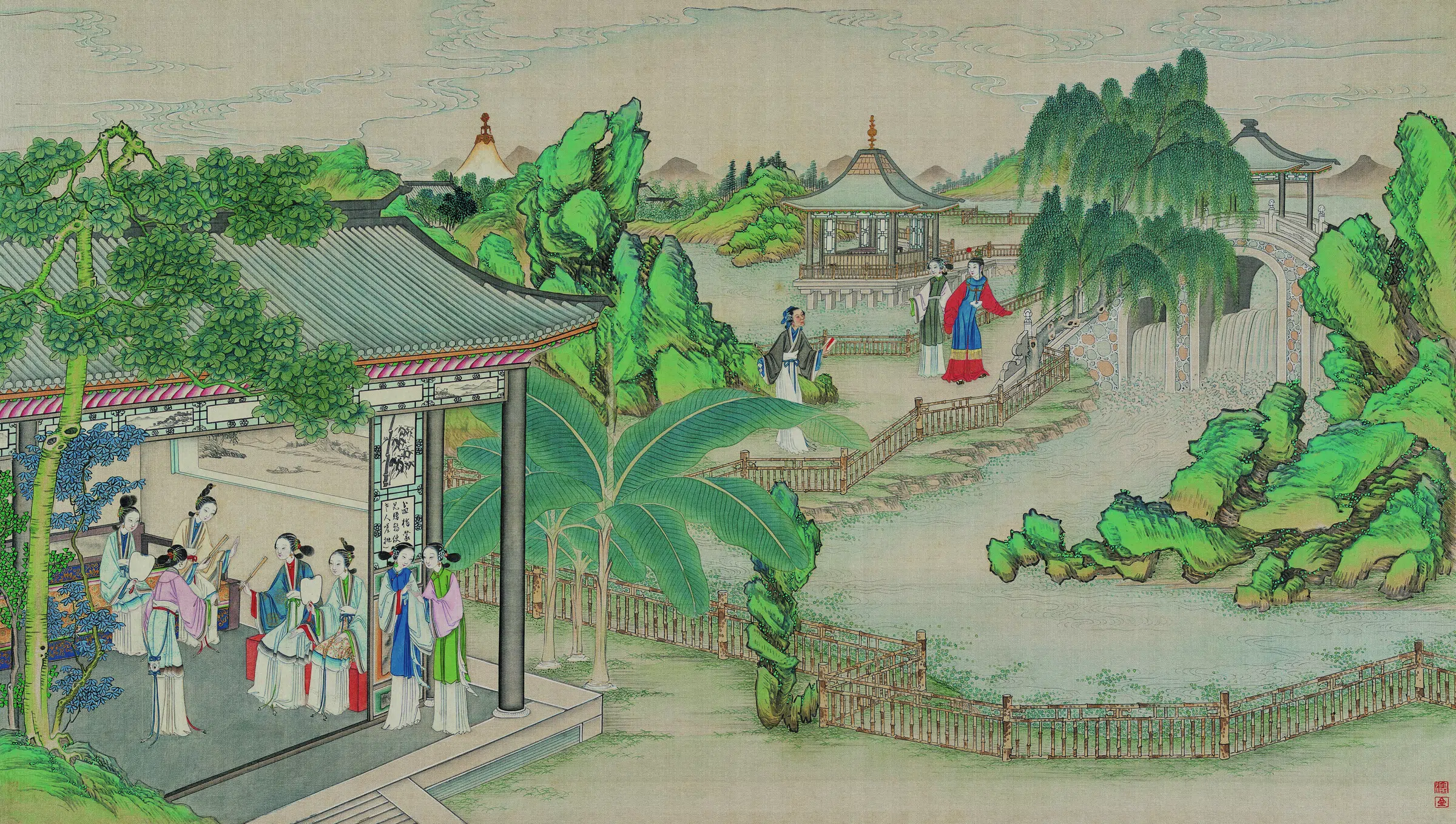 【孙温】《红楼梦图册第二版高清-37秋爽斋偶结海棠社》 第1张