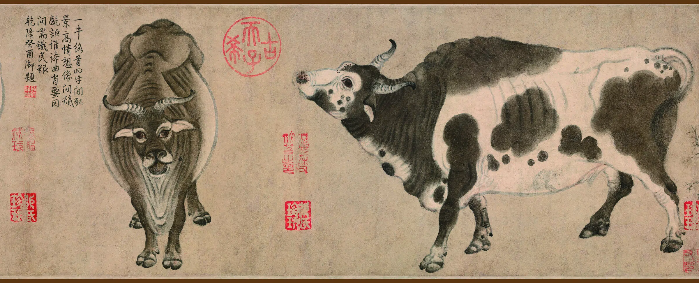 唐朝【韩滉】《五牛图全卷麻纸本》 第2张 唐朝【韩滉】《五牛图全卷麻纸本》 第2张