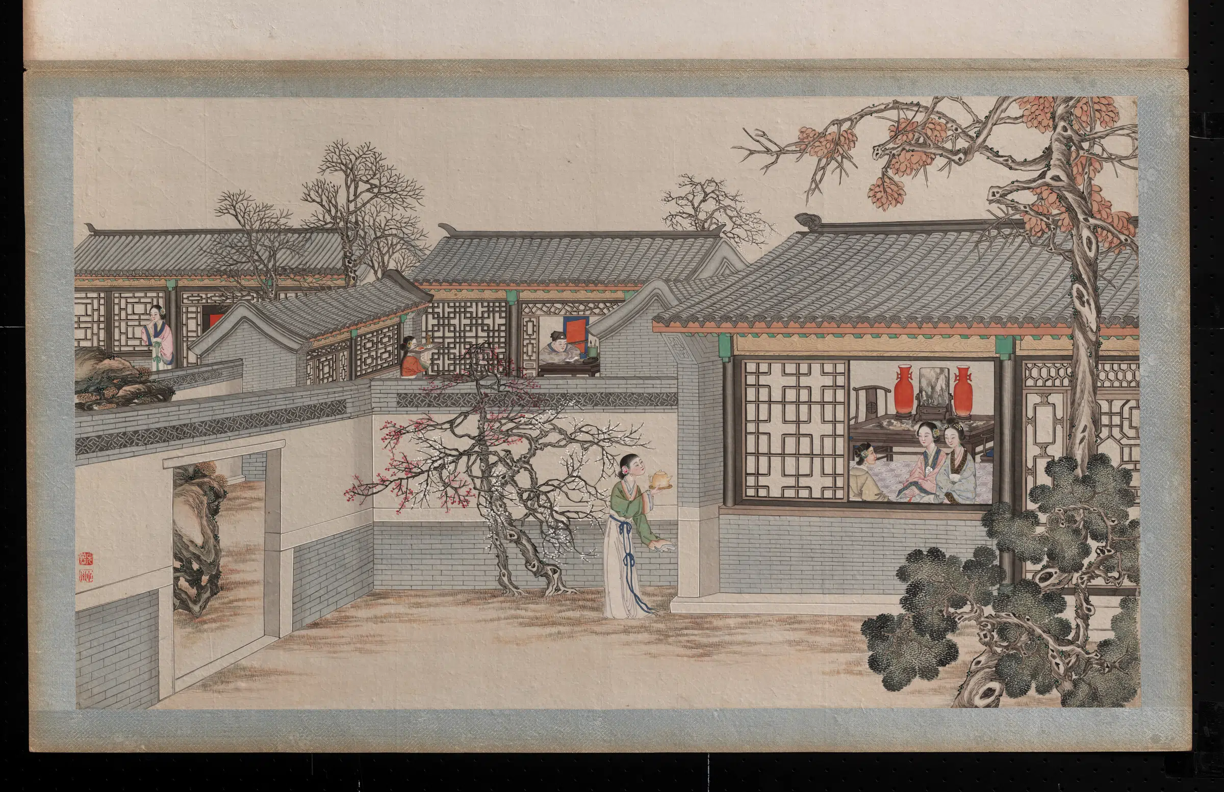 【孙温】《红楼梦画册第一版-送果品小郎惊巨测》 第1张 【孙温】《红楼梦画册第一版-送果品小郎惊巨测》 第1张