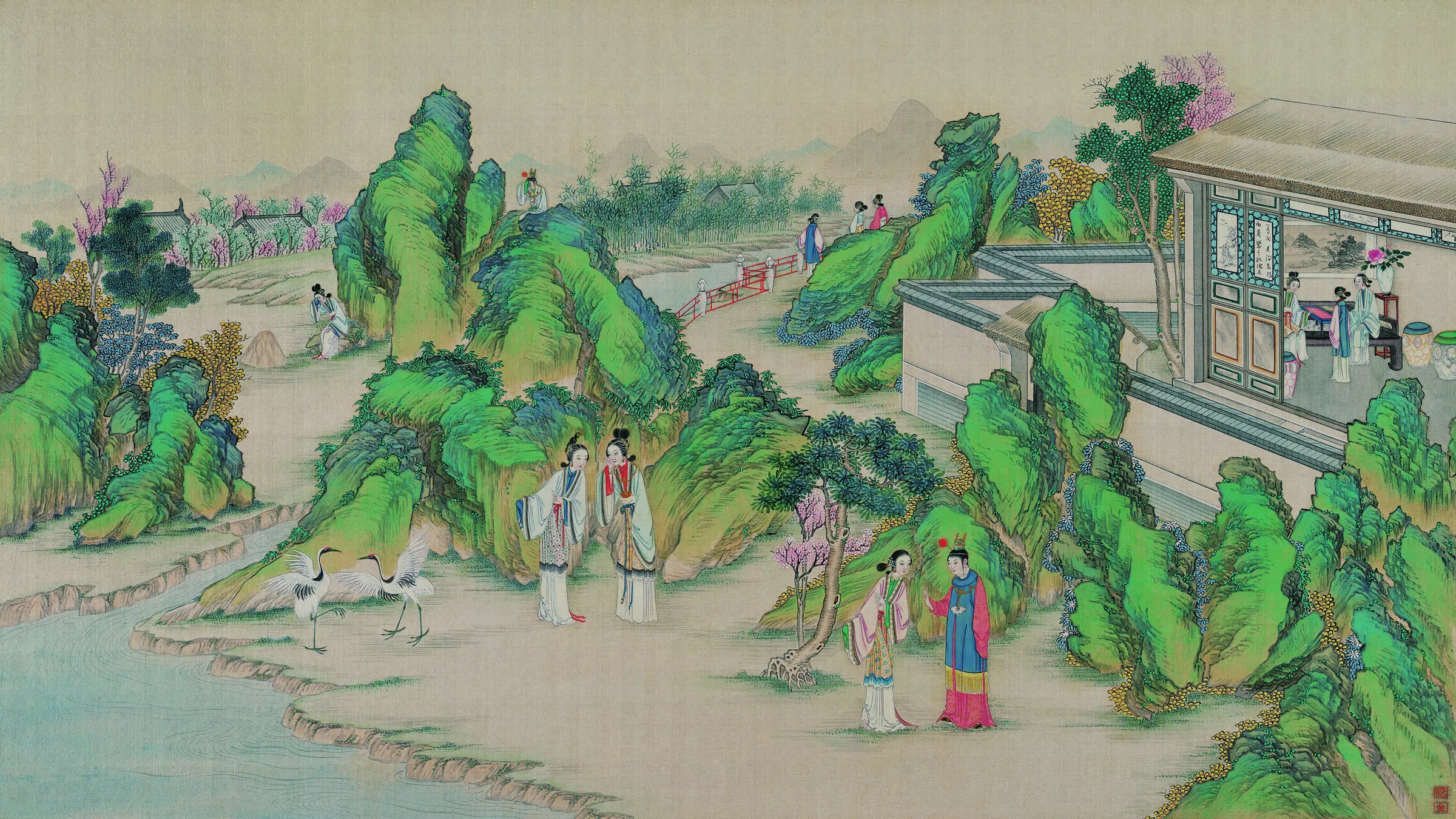 【孙温】《红楼梦图册第二版高清-27埋香冢黛玉泣残红》 第1张