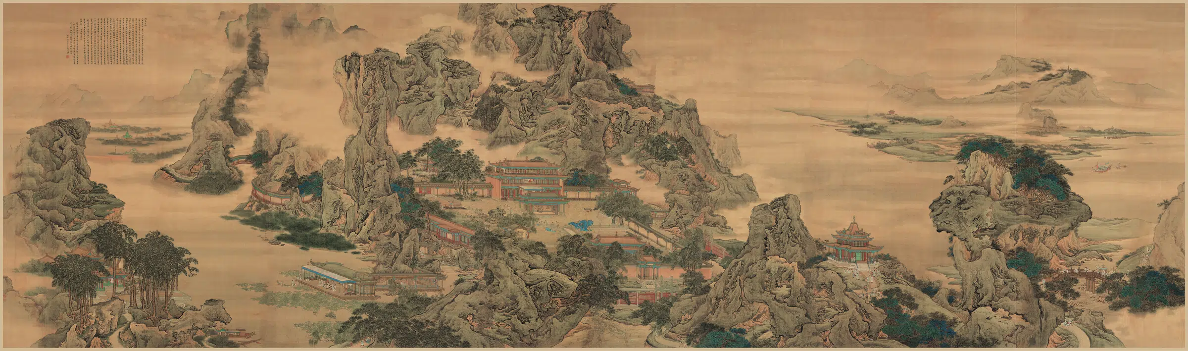 清代【袁江】《阿房宫图轴》