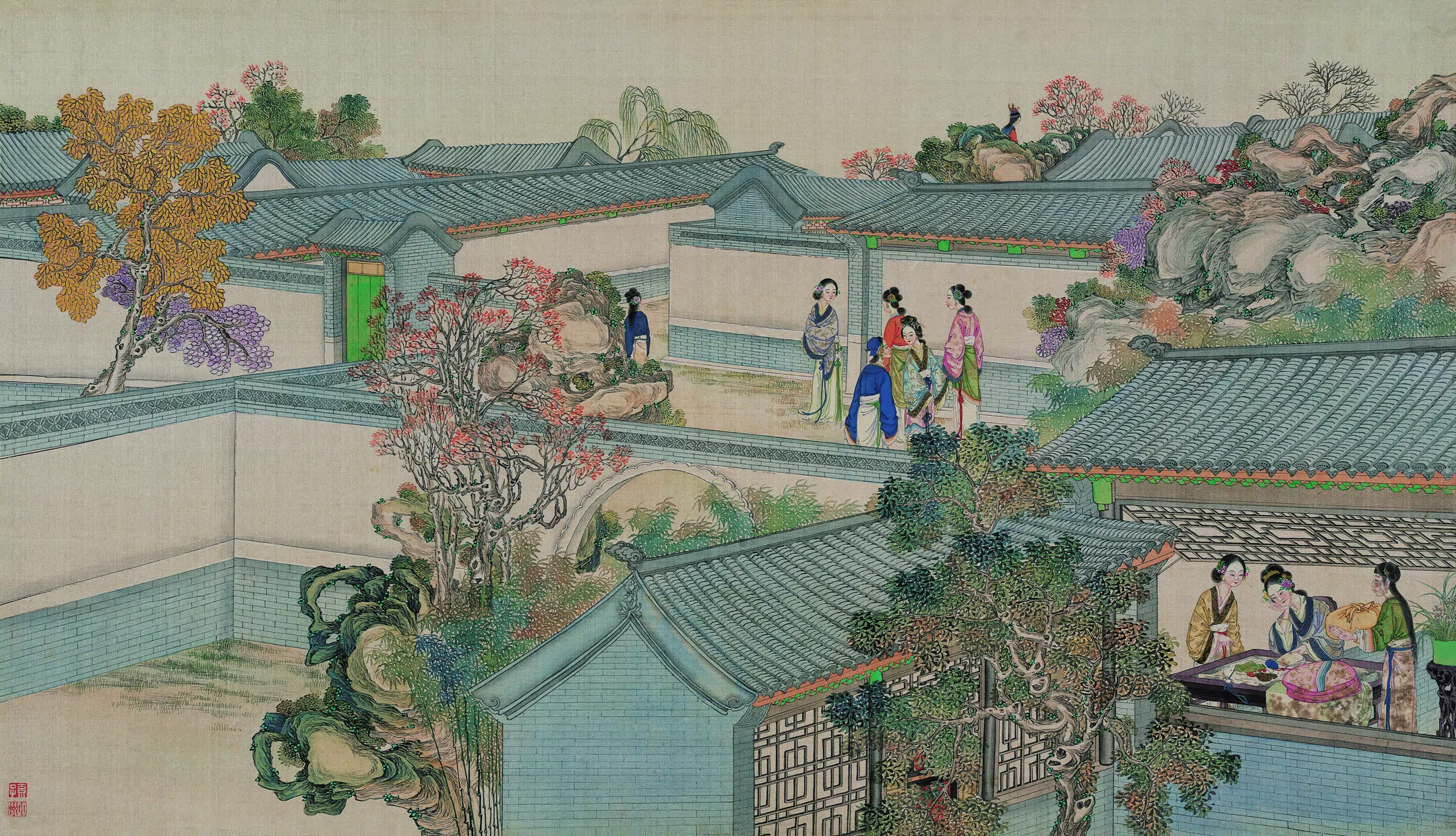 【孙温】《红楼梦图册第二版高清-86薛姨妈照看荣国府》 第1张 【孙温】《红楼梦图册第二版高清-86薛姨妈照看荣国府》 第1张