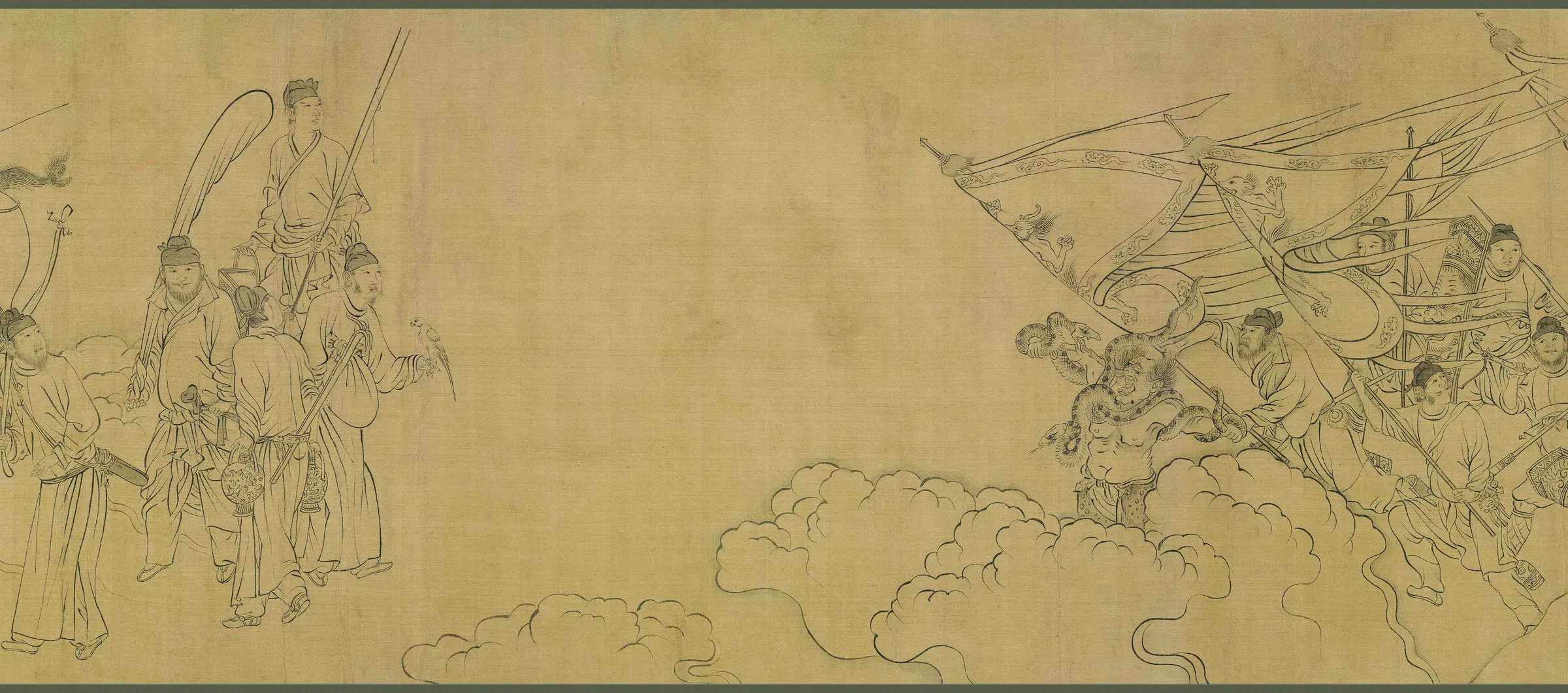 宋朝【李公麟】《西岳降灵图卷(绢本)》 第6张 宋朝【李公麟】《西岳降灵图卷(绢本)》 第6张