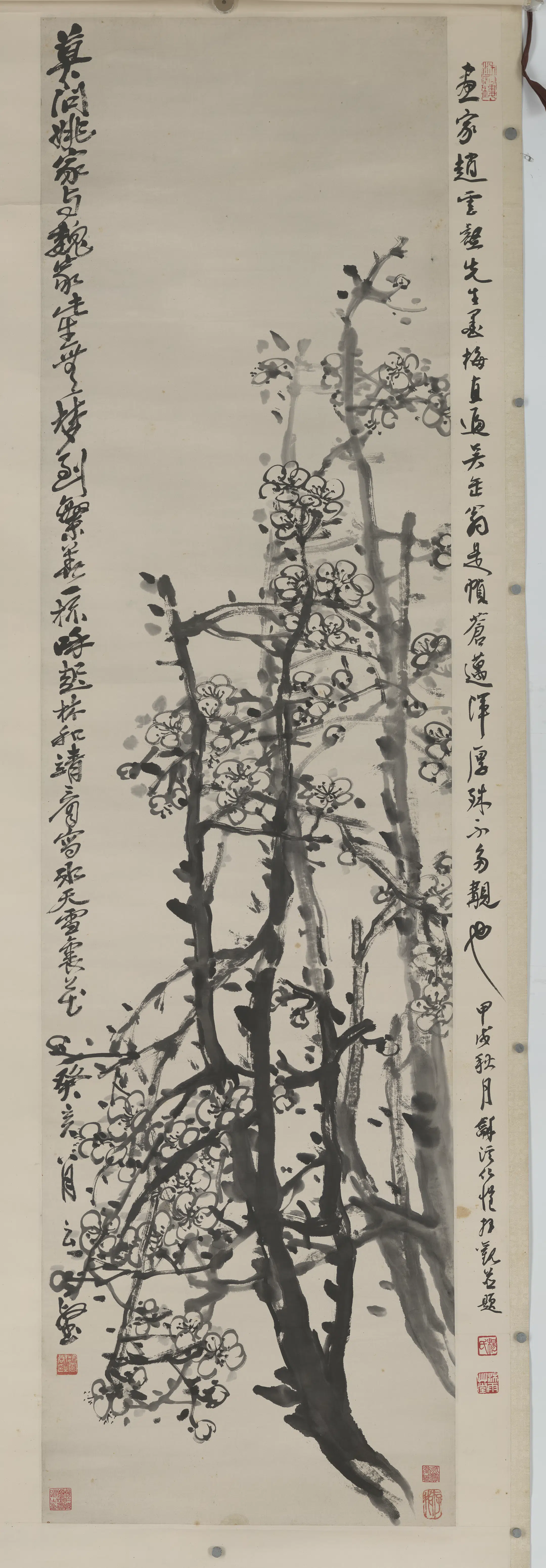 近代【赵云壑】《墨梅图（魏紫姚黄）》