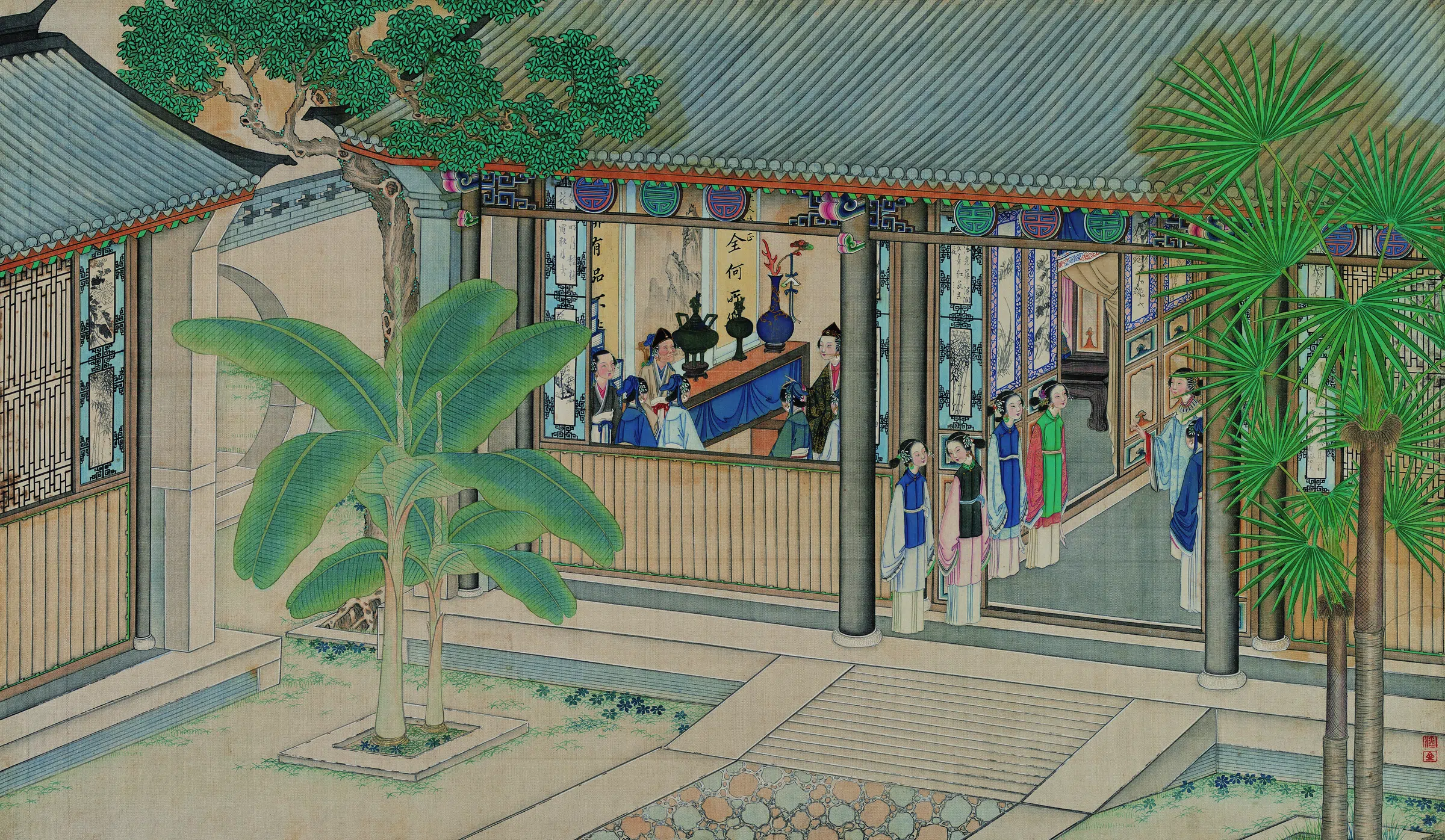 【孙温】《红楼梦图册第二版高清-73-74因春囊重托王善保》 第1张