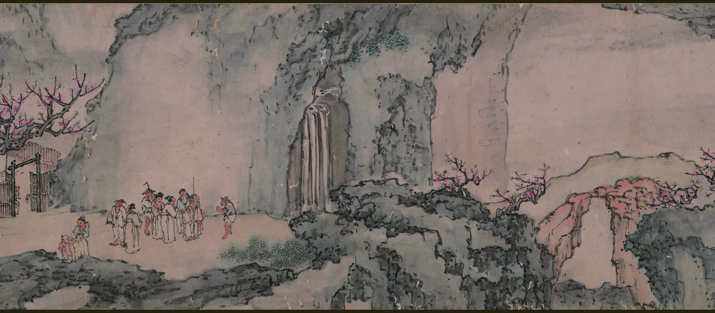明朝【仇英】《桃花源图卷纸本(传)》 第2张