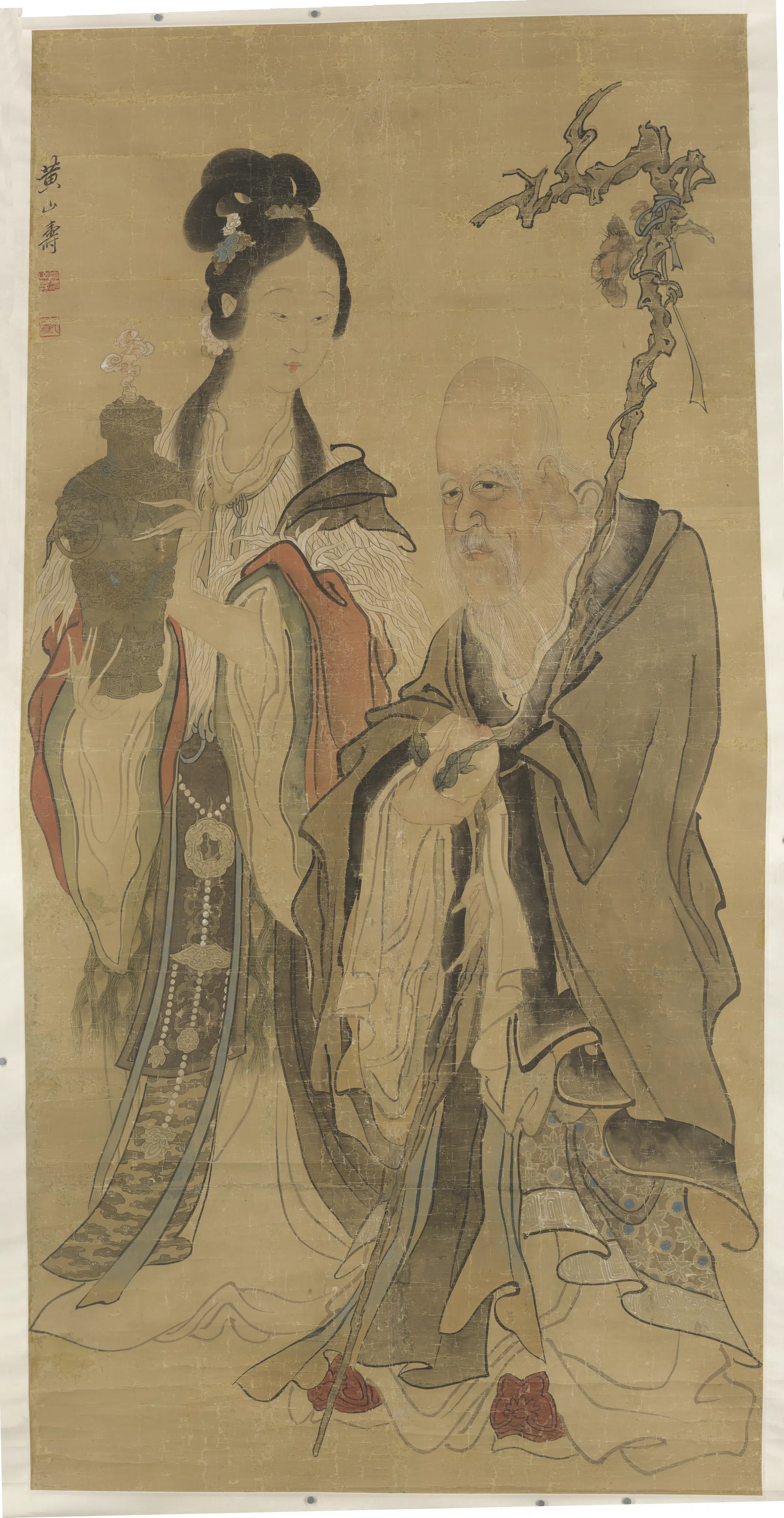 清代【任伯年】《黄山寿图》 第1张