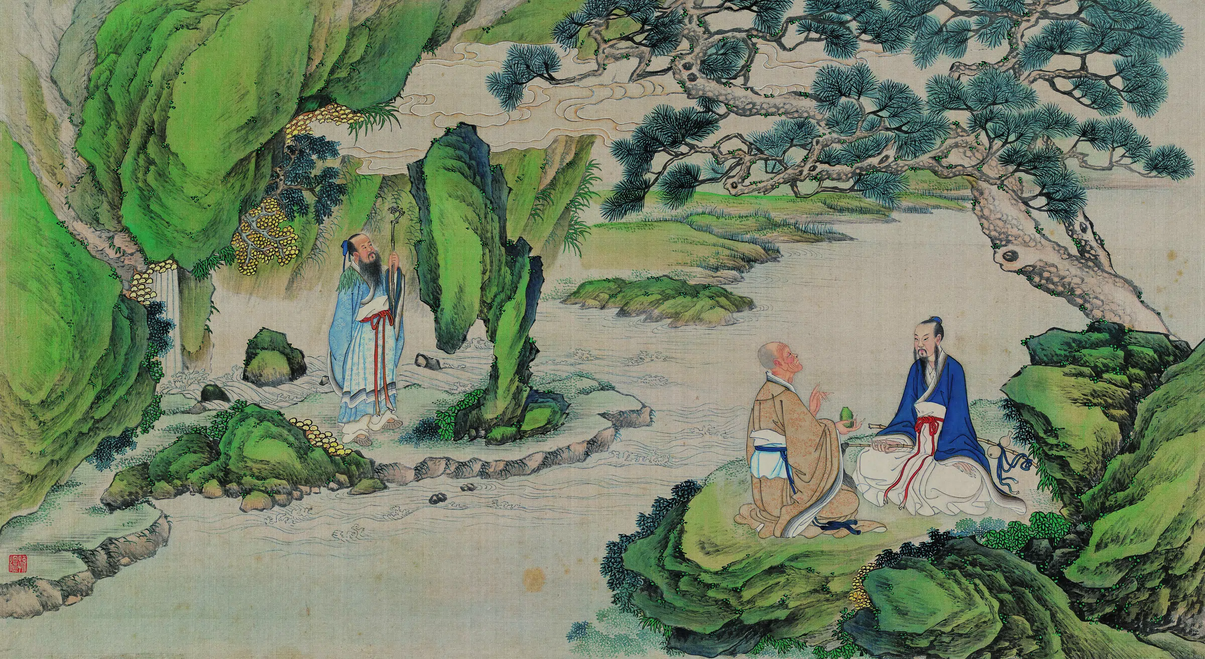 【孙温】《红楼梦图册第二版高清-01空空道说石头起源》 第1张