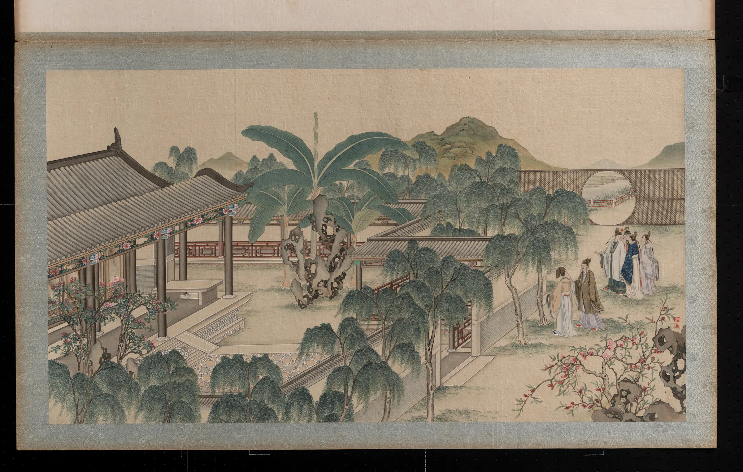 【孙温】《红楼梦画册第一版-贾政游大观园景一》 第1张