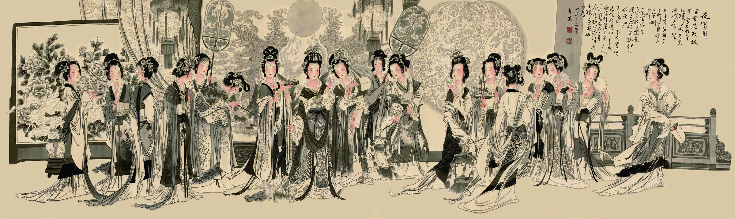 近现代【惠英】《夜宴图》