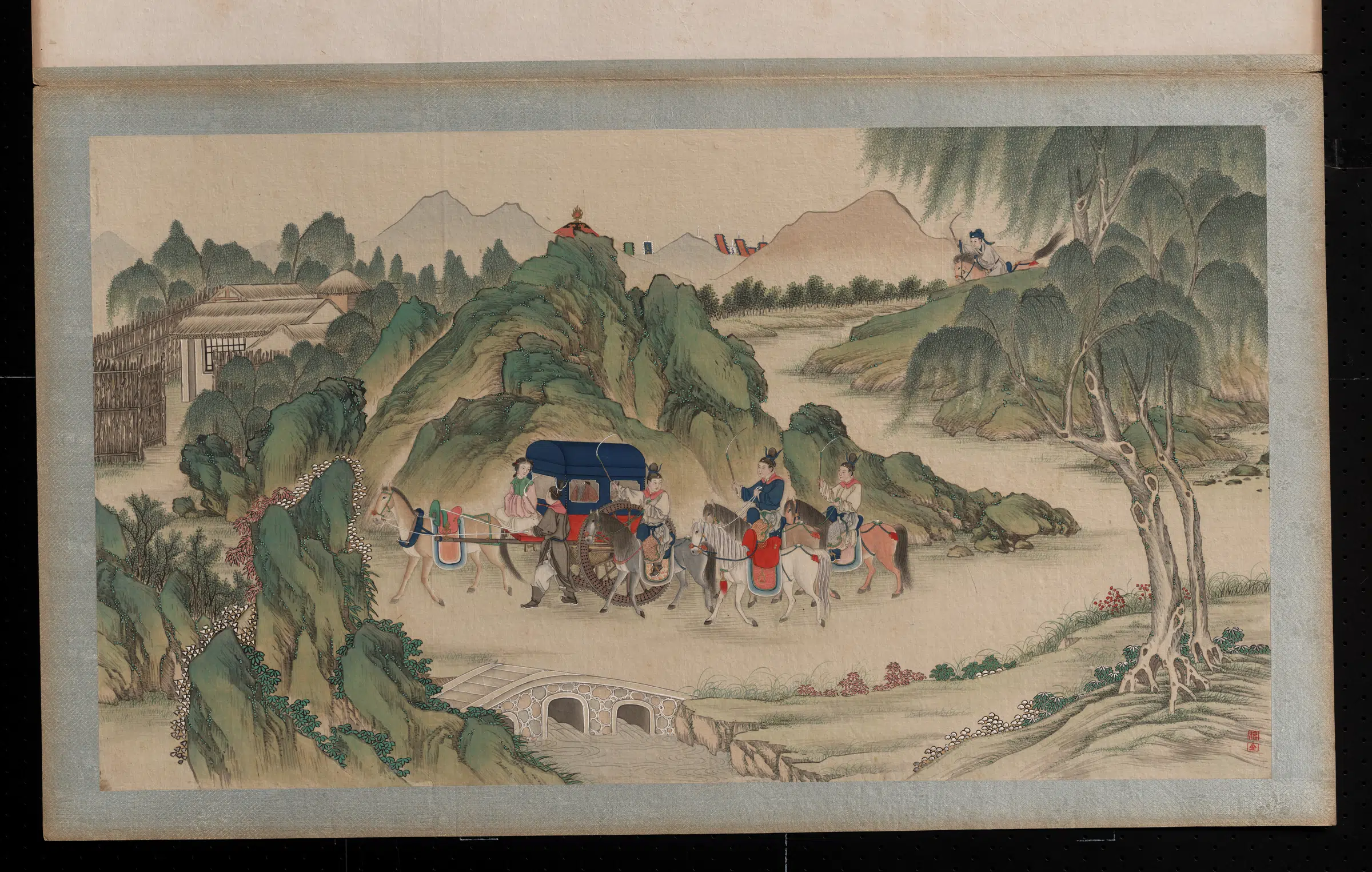 【孙温】《红楼梦画册第一版-宝凤同乘奔铁槛寺》