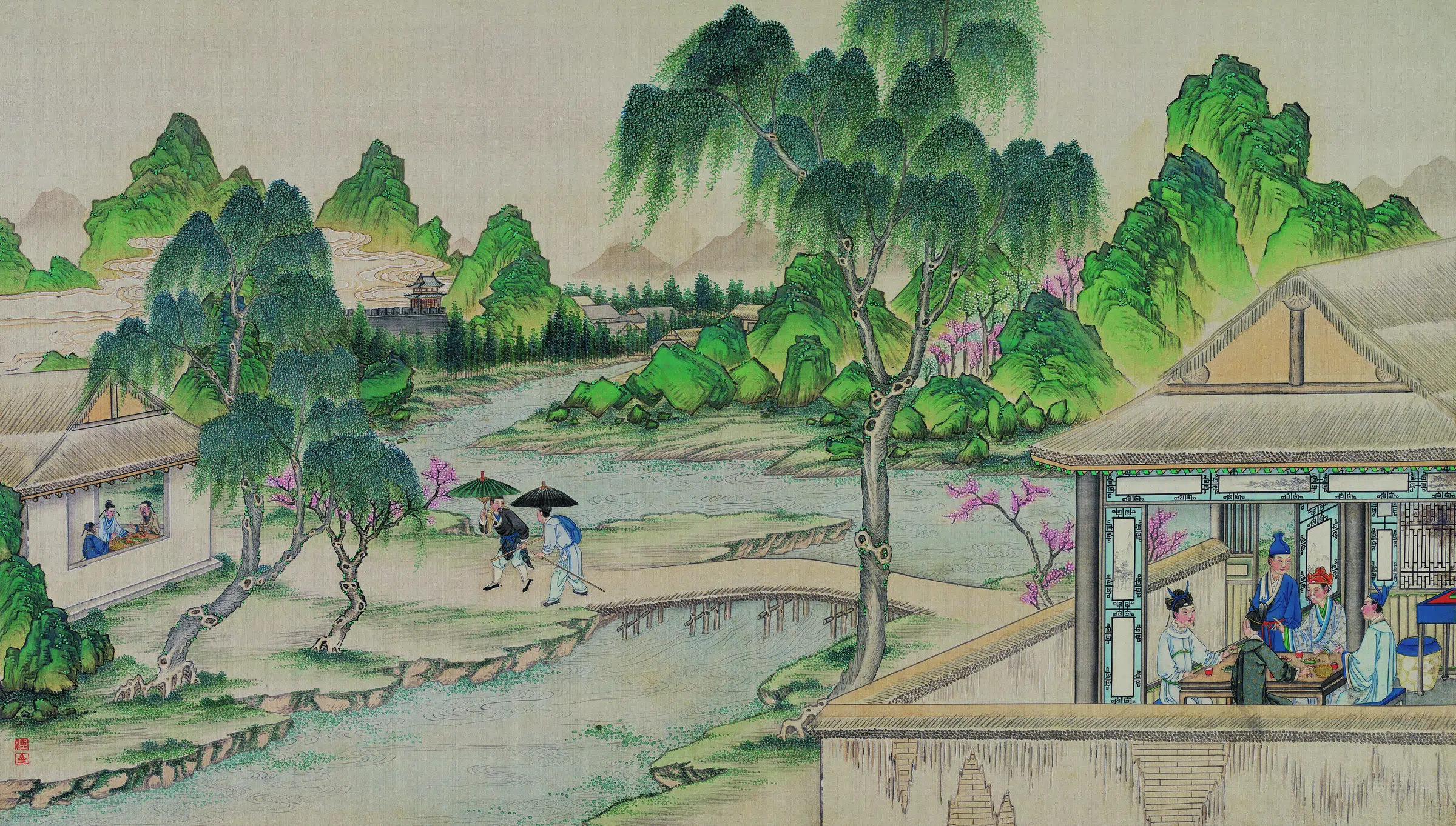 【孙温】《红楼梦图册第二版高清-66贾琏路中定亲柳郎》 第1张 【孙温】《红楼梦图册第二版高清-66贾琏路中定亲柳郎》 第1张