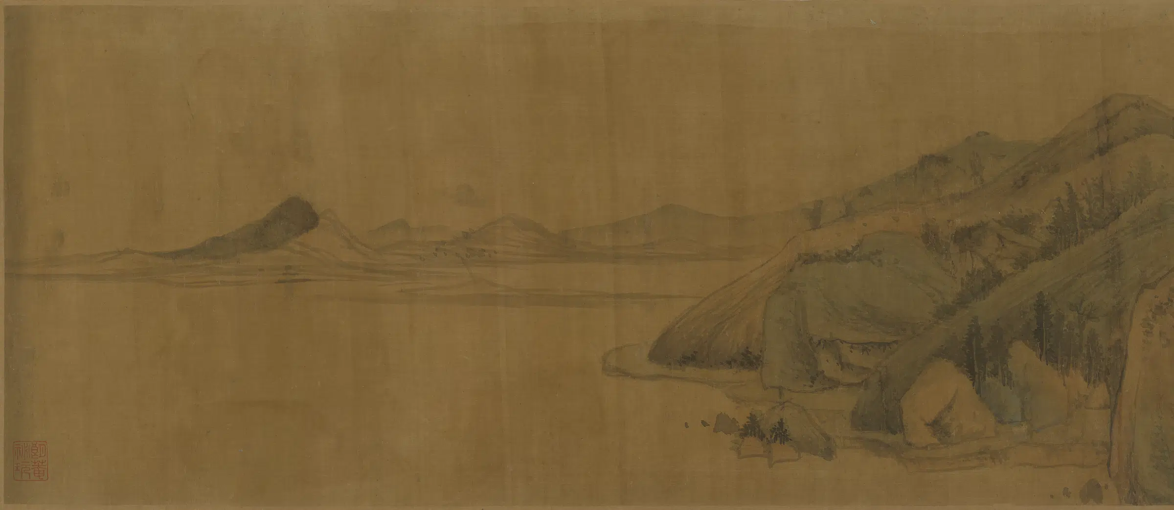 近代【董其昌】《山水图手卷》