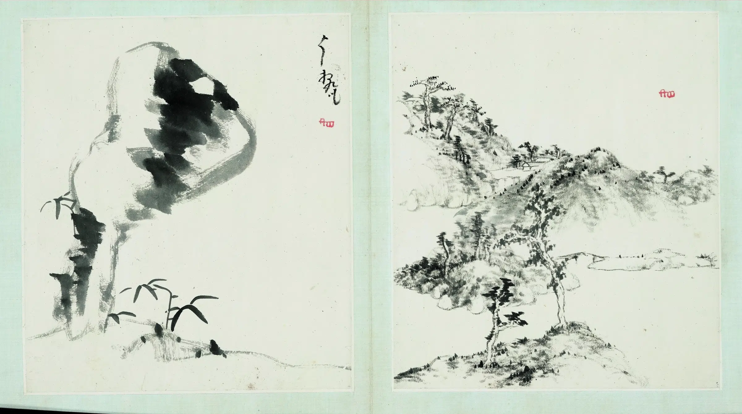 清代【朱耷】《朱雪个山水册(20开)》 第3张 清代【朱耷】《朱雪个山水册(20开)》 第3张