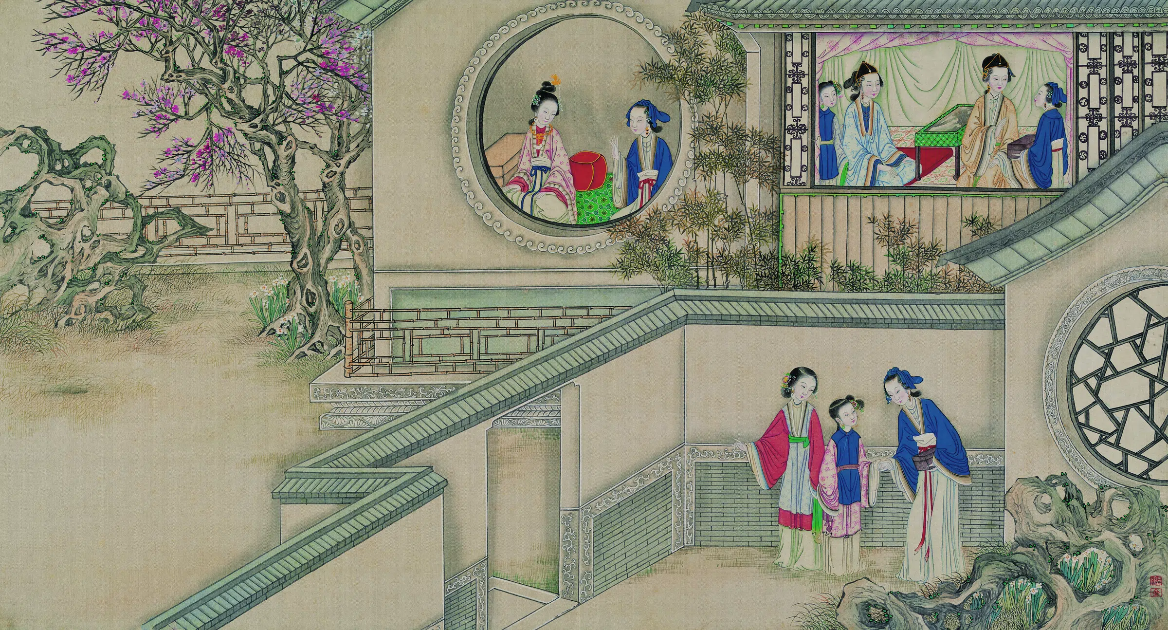 【孙温】《红楼梦图册第二版高清-07宝钗谈病配冷香丸》 第1张 【孙温】《红楼梦图册第二版高清-07宝钗谈病配冷香丸》 第1张