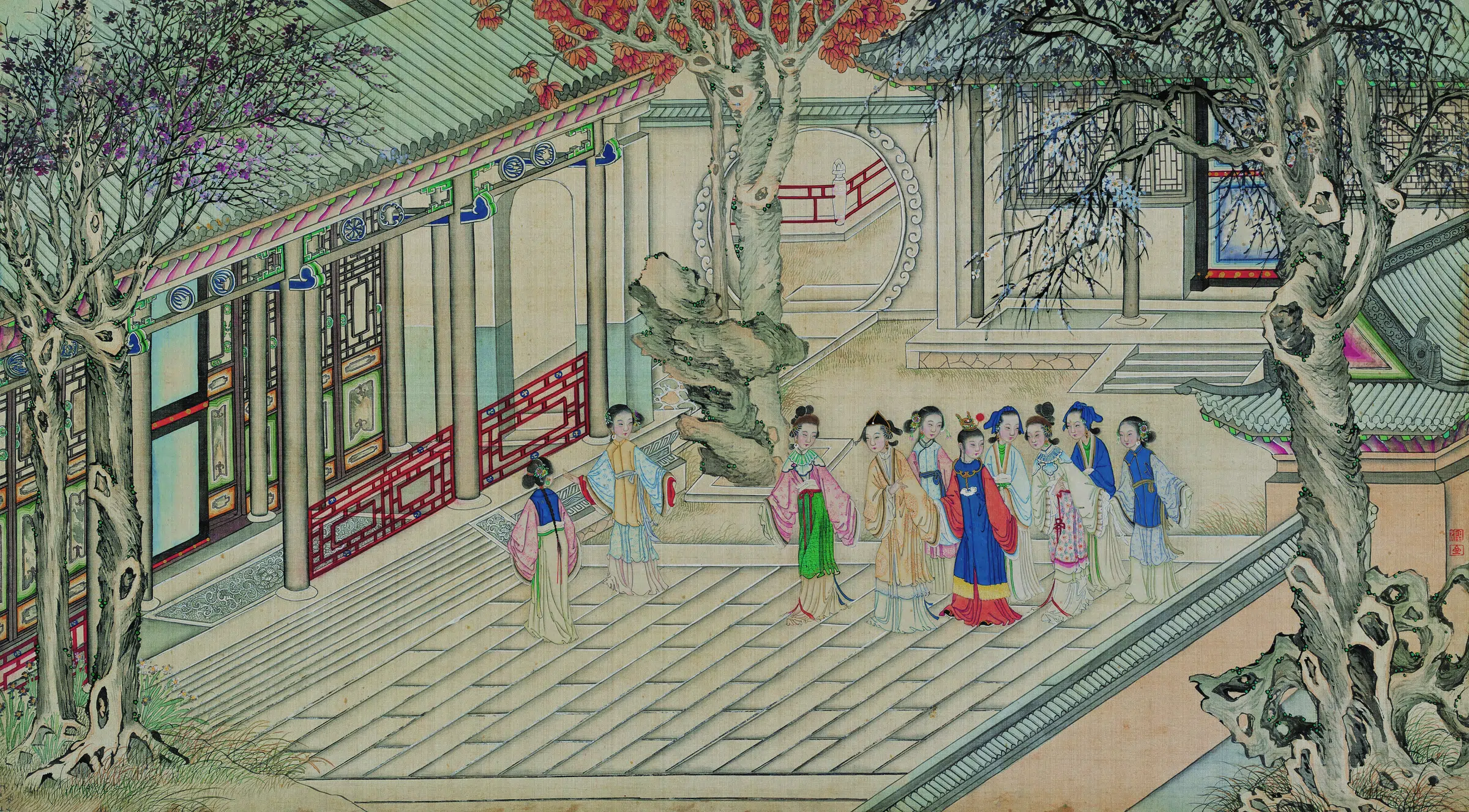 【孙温】《红楼梦图册第二版高清-04王夫人闻报接远亲》 第1张