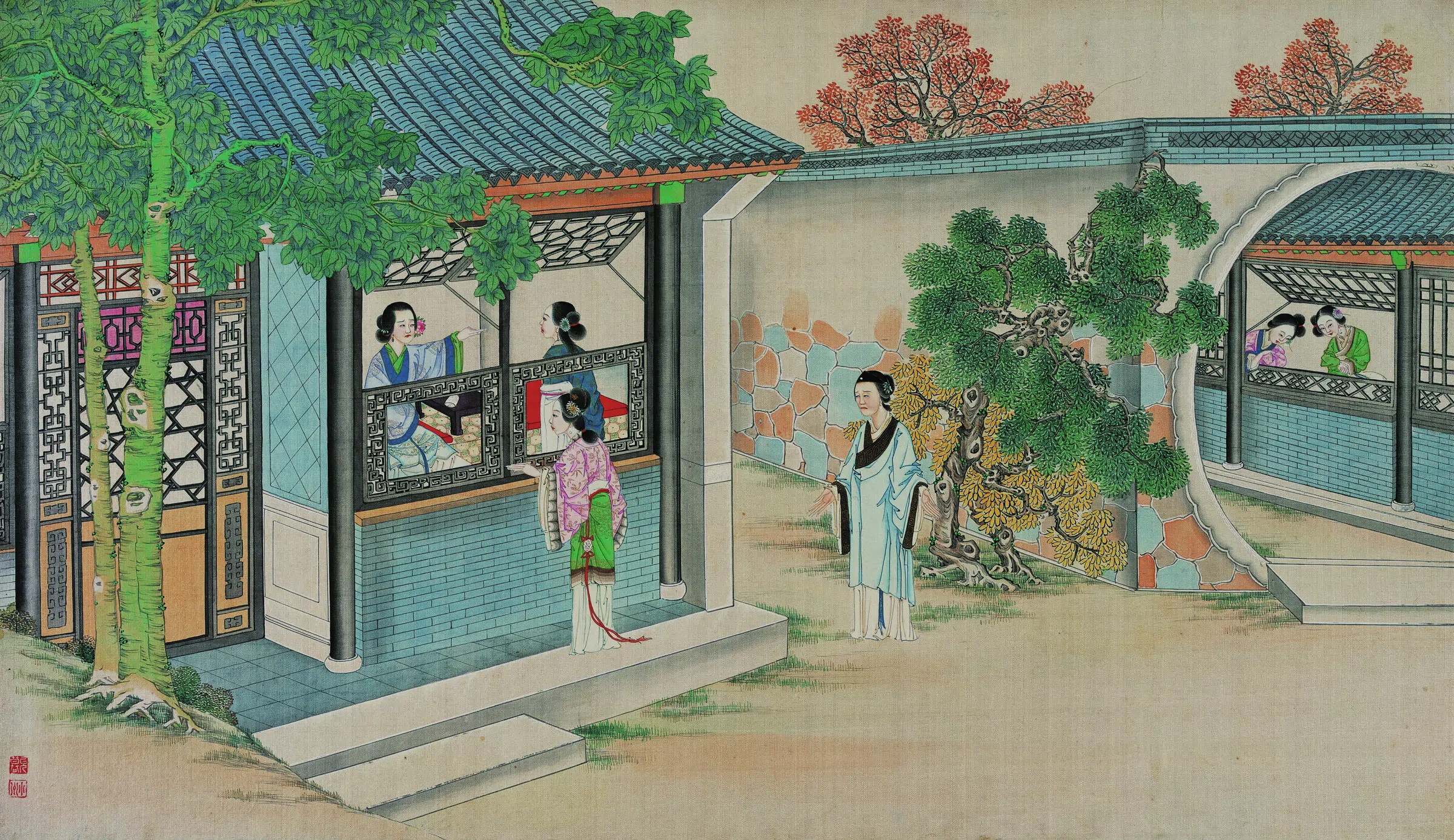 【孙温】《红楼梦图册第二版高清-83闹X困薛宝钗吞声》 第1张
