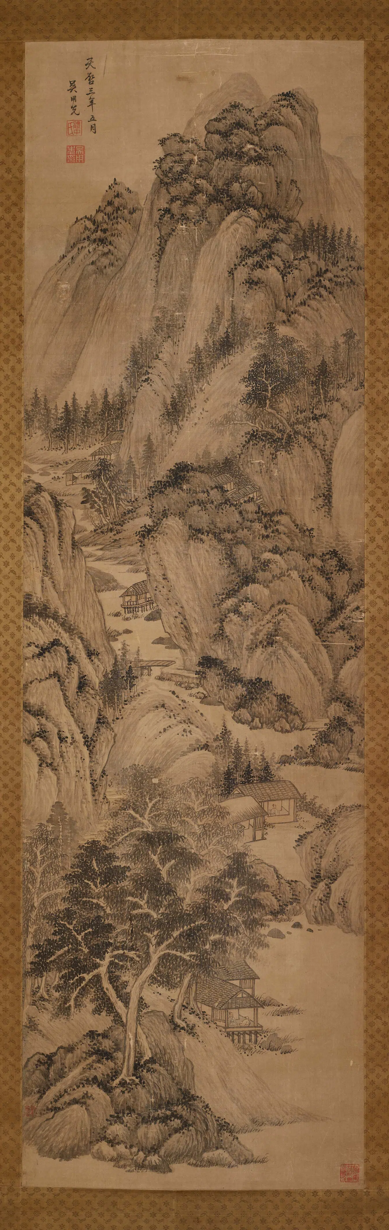 明朝【吴用先】《幽壑隐居轴》