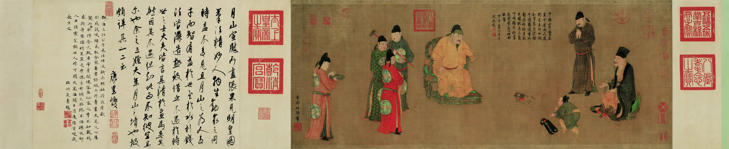 元代【任仁发】《张果老见明皇图卷绢本》 第1张