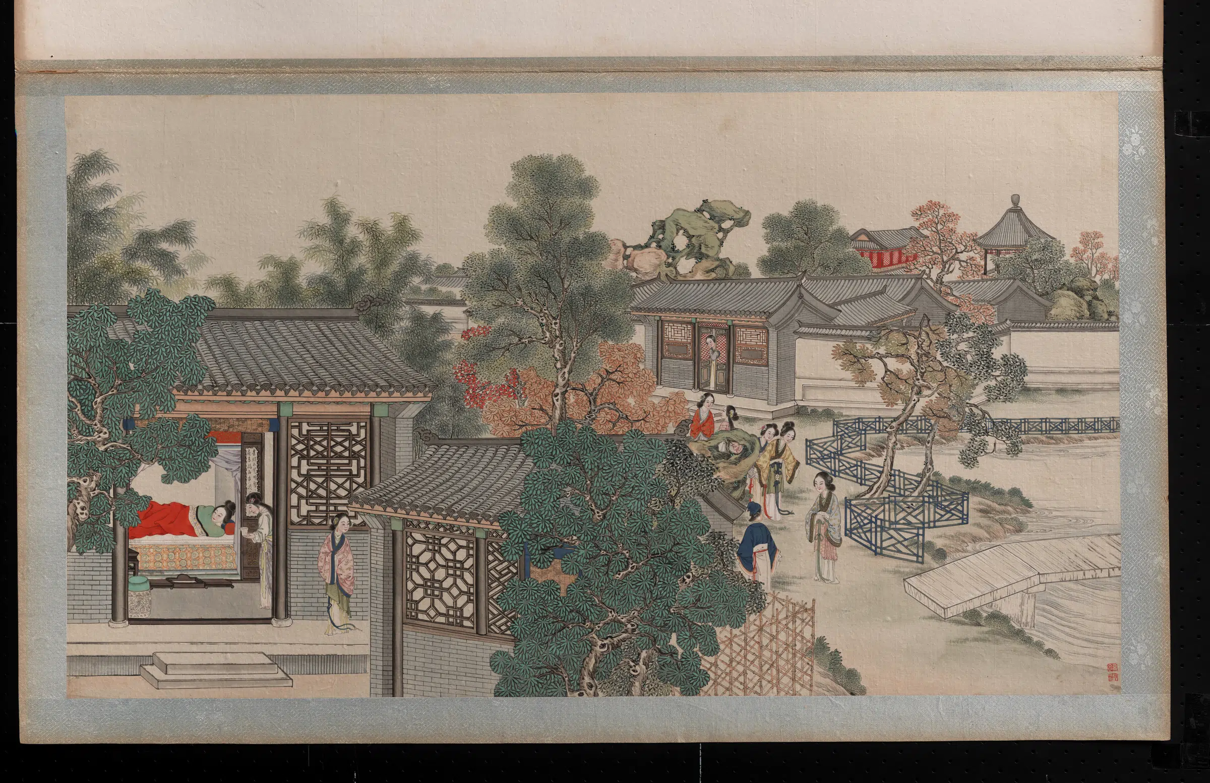 【孙温】《红楼梦画册第一版-林黛玉卧病潇湘馆》 第1张