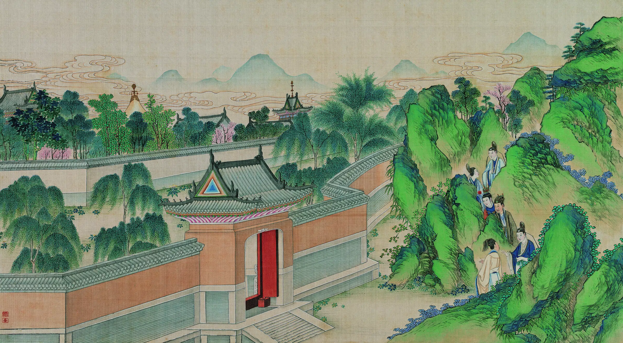 【孙温】《红楼梦图册第二版高清-17贾政游大观园景十三》 第1张