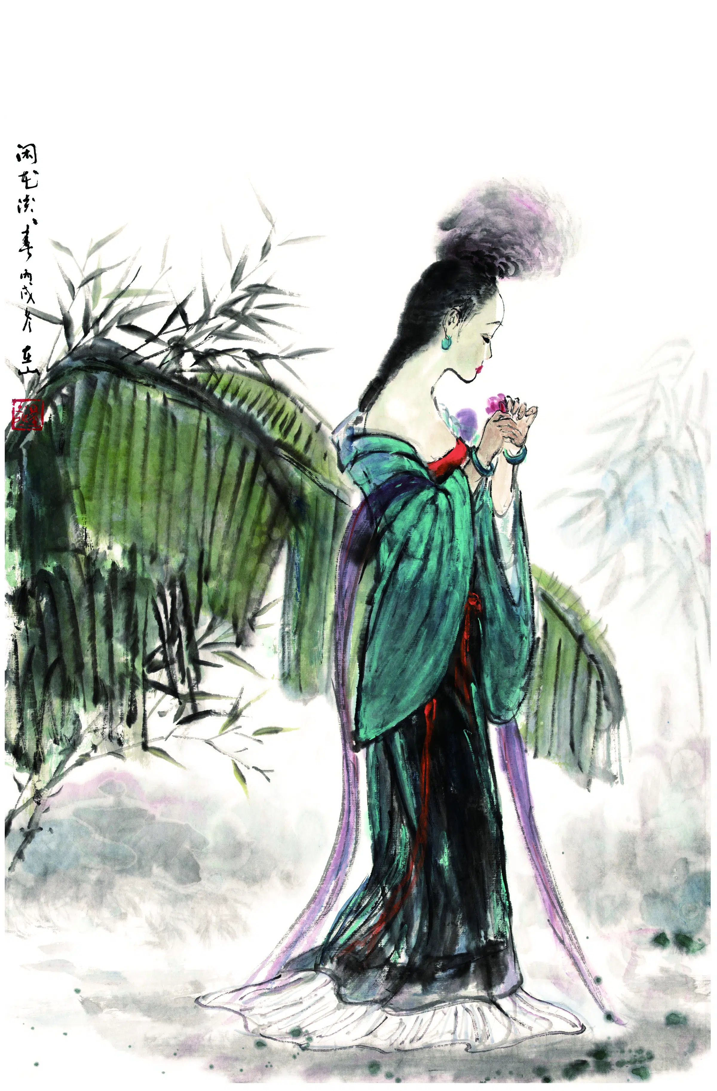 近现代【任在山】《闲花淡春》