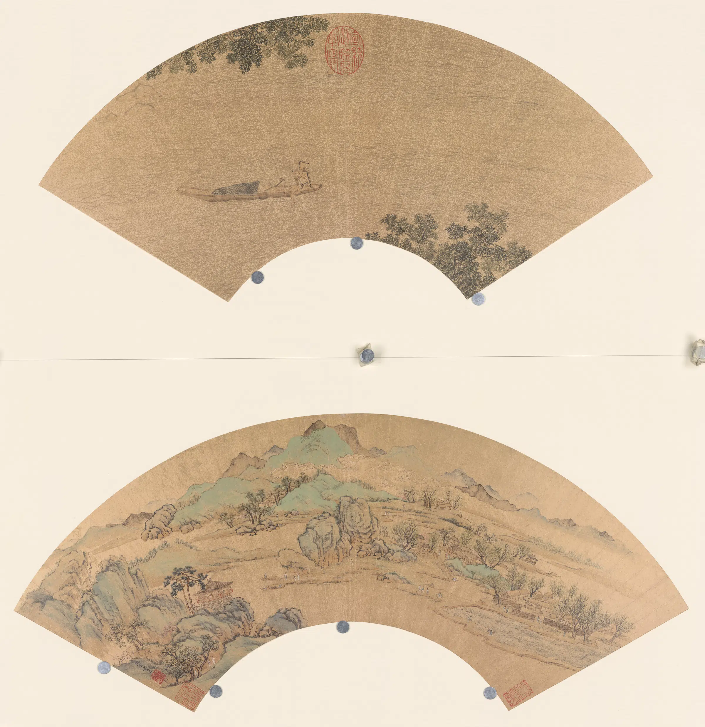 明朝【仇英】《扇面画选》 第2张