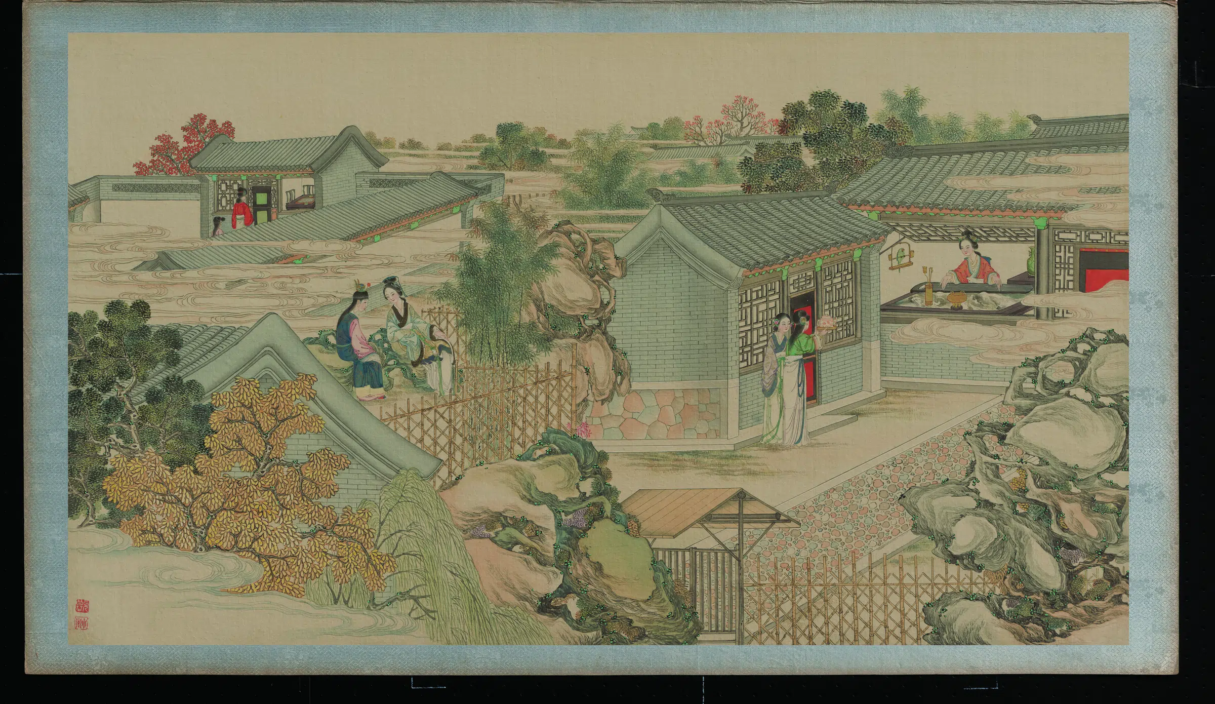【孙温】《红楼梦画册绢本-感秋深抚琴悲往事》 第1张 【孙温】《红楼梦画册绢本-感秋深抚琴悲往事》 第1张