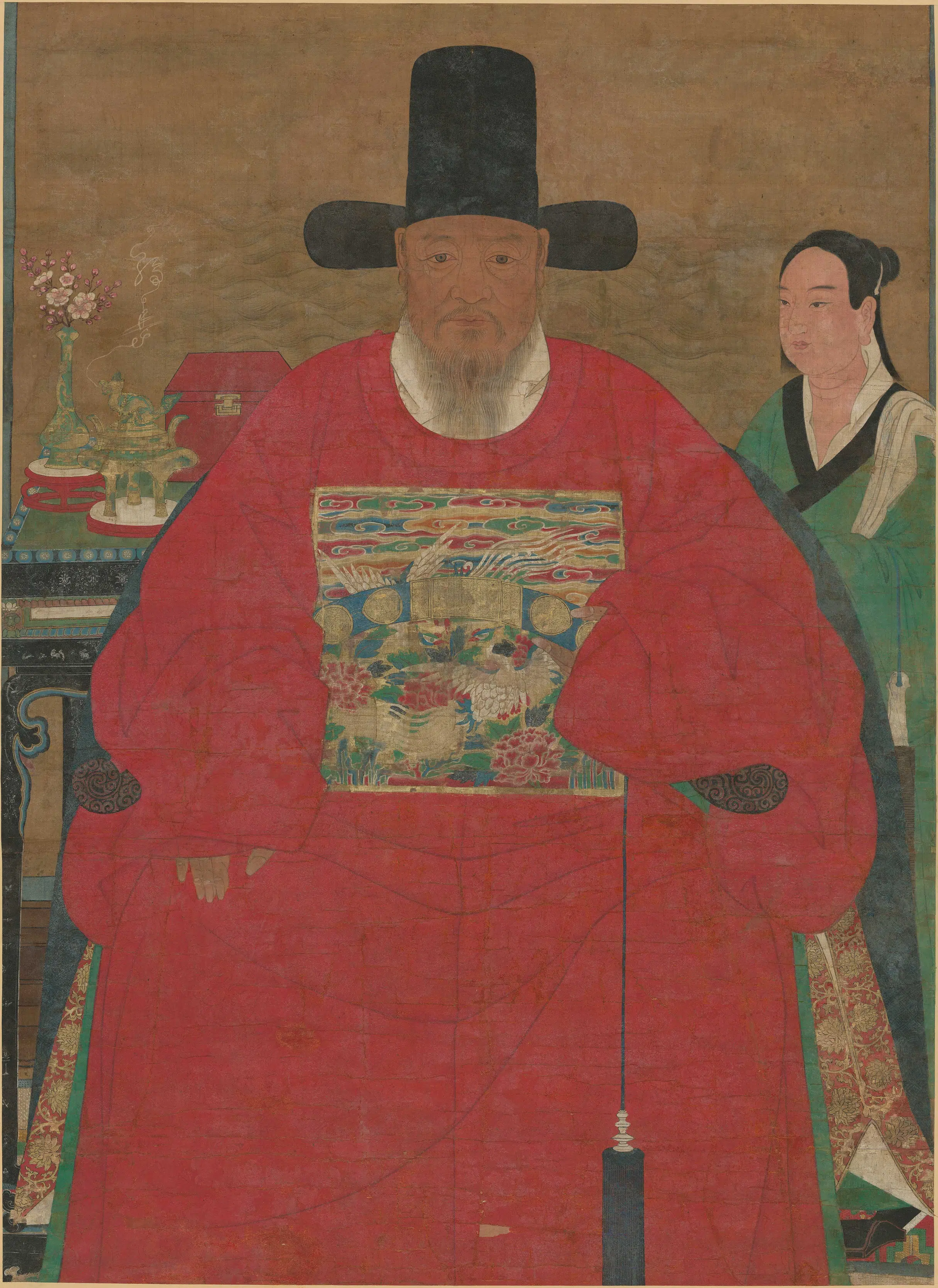 清代【佚名】《肖像画明代官像画》 第1张