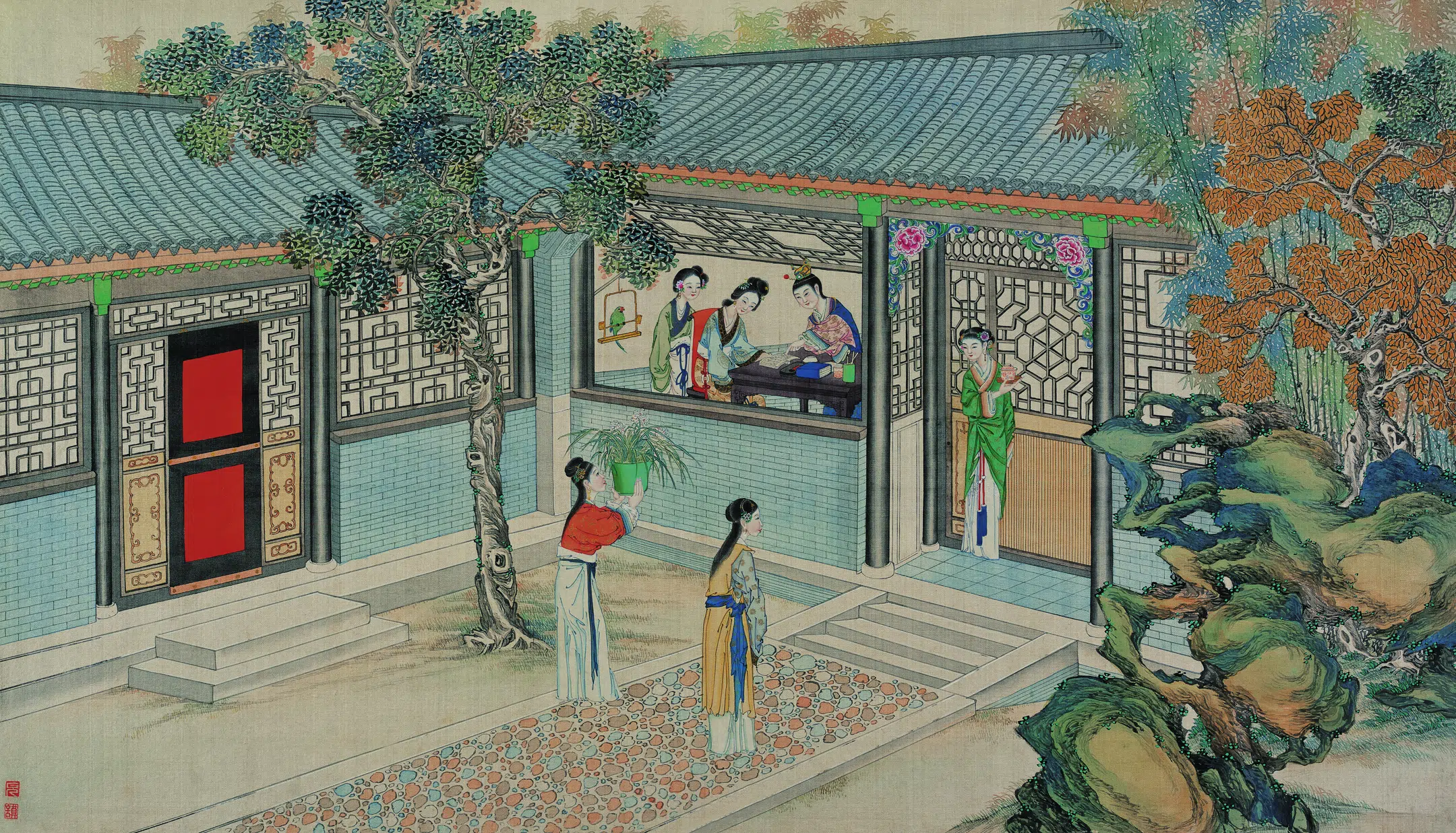 【孙温】《红楼梦图册第二版高清-86寄见情淑女解琴书》 第1张