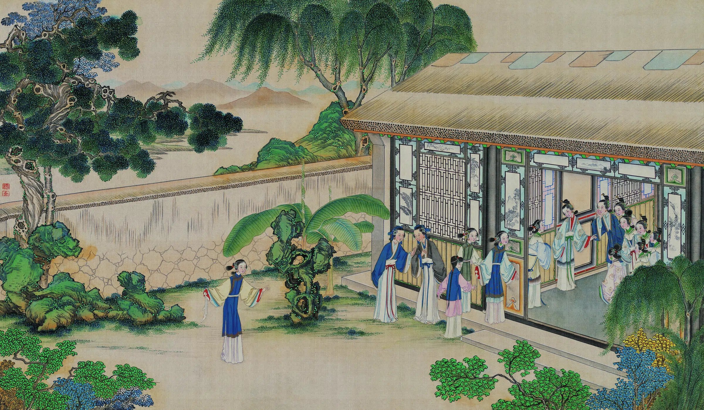 【孙温】《红楼梦图册第二版高清-70姐妹走访稻香老农》 第1张 【孙温】《红楼梦图册第二版高清-70姐妹走访稻香老农》 第1张