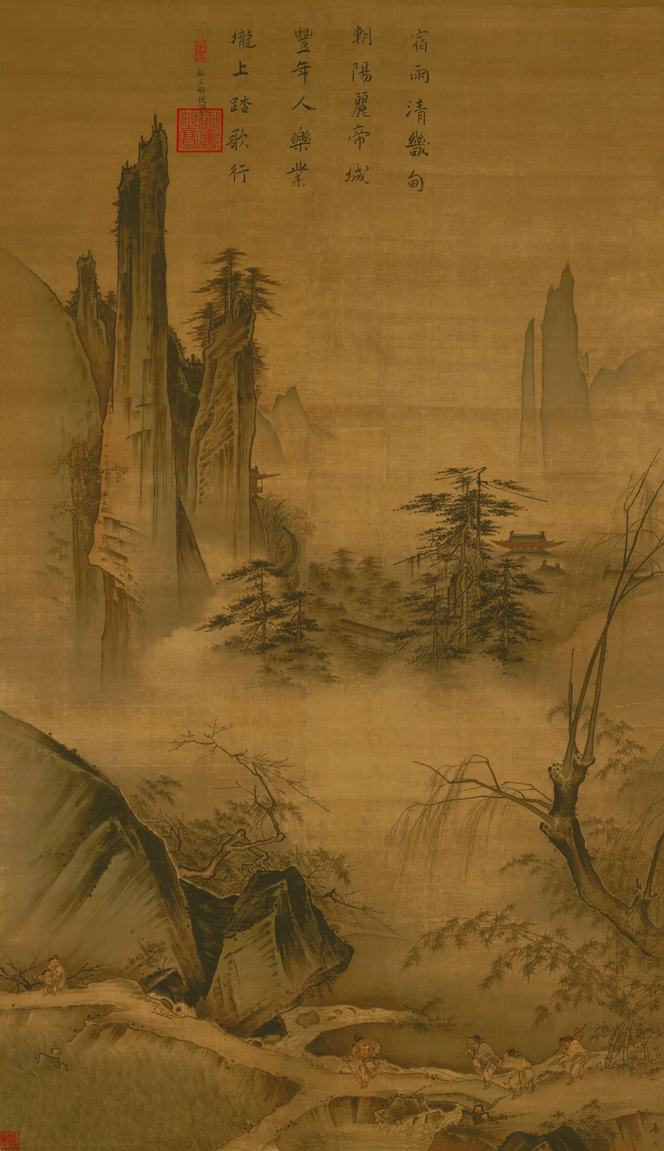 宋代【马远】《踏歌图.(绢本)》
