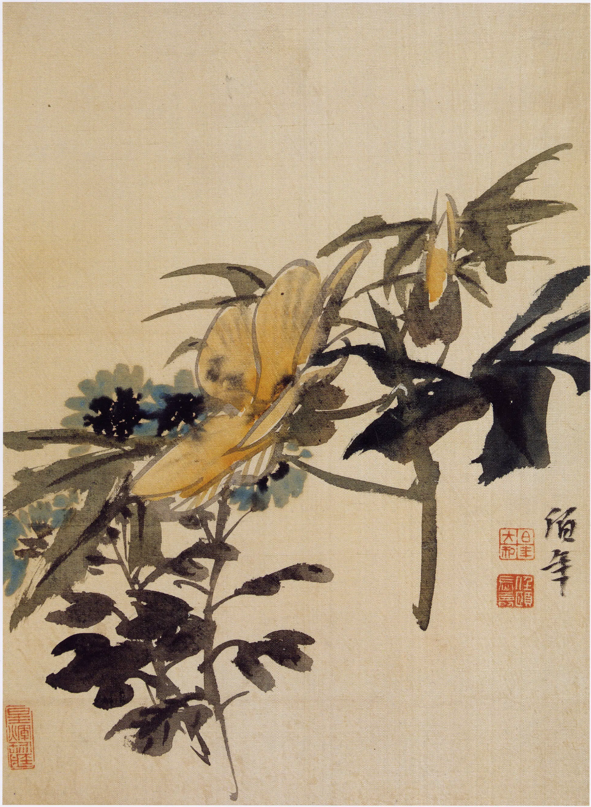 清代【任伯年】《花卉册页03》