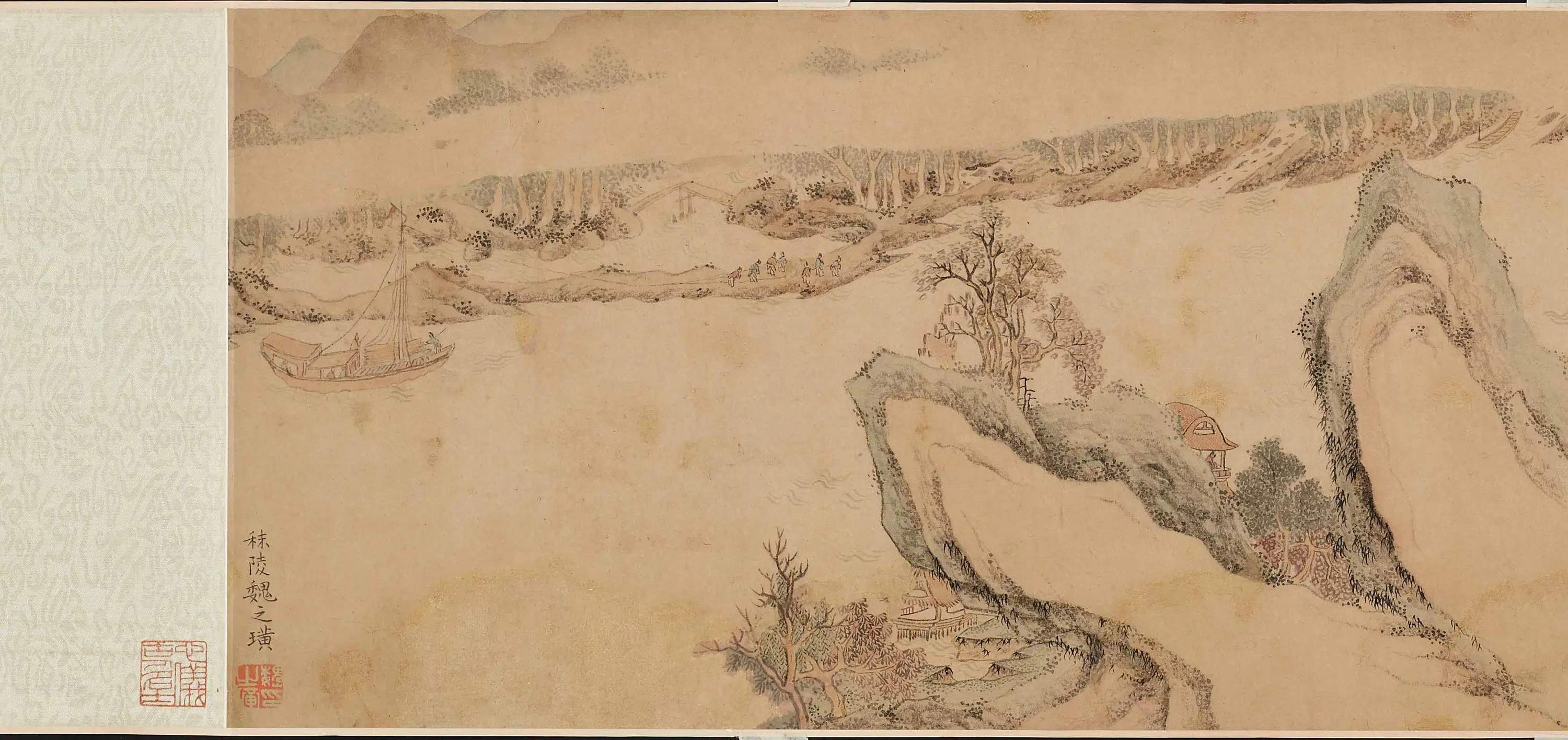 明朝【魏之璜】《溪山舟行图卷》