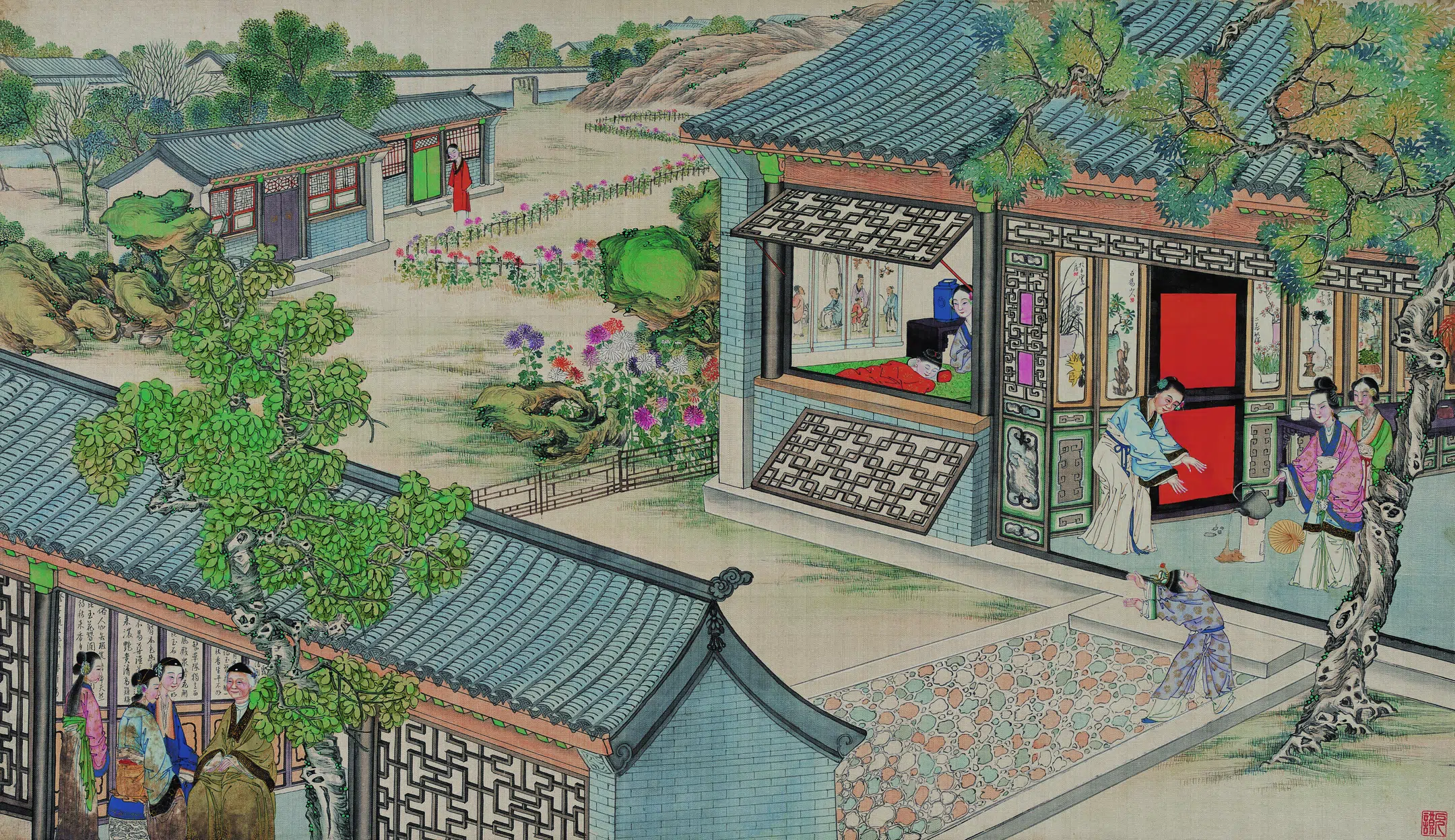 【孙温】《红楼梦图册第二版高清-84-85探惊风贾环重结怨》 第1张